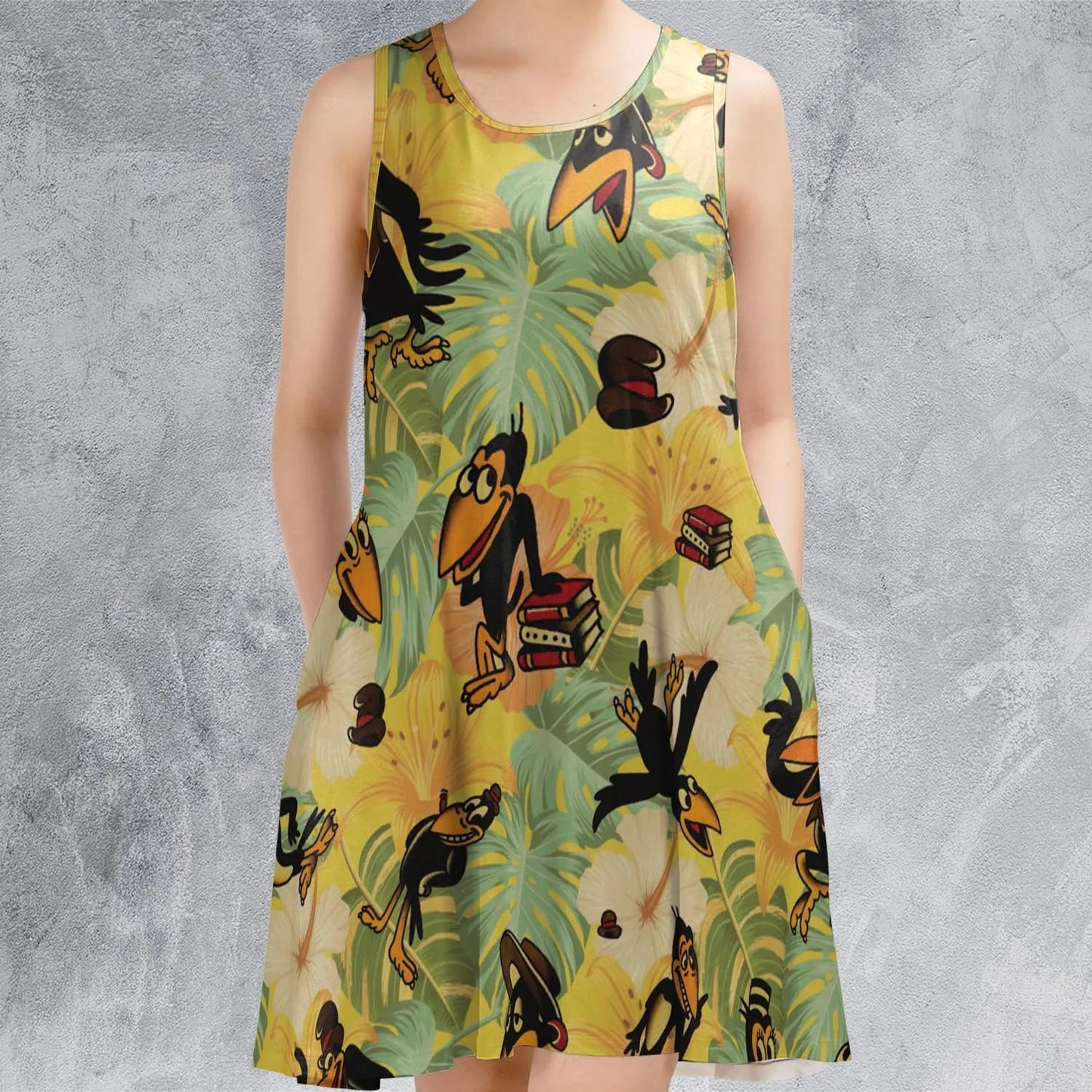 Casual Sleeveless Dress - D4J4BWAC