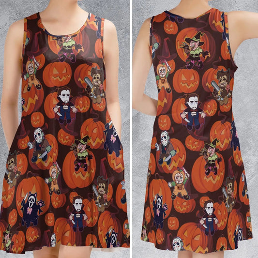 Casual Sleeveless Dress - 5QCWZUPK