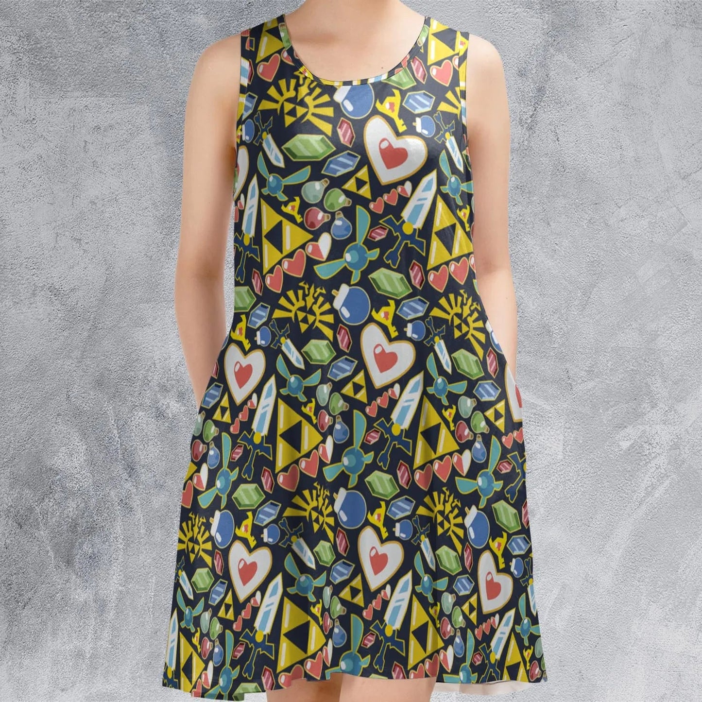 Casual Sleeveless Dress - G7DH61WM