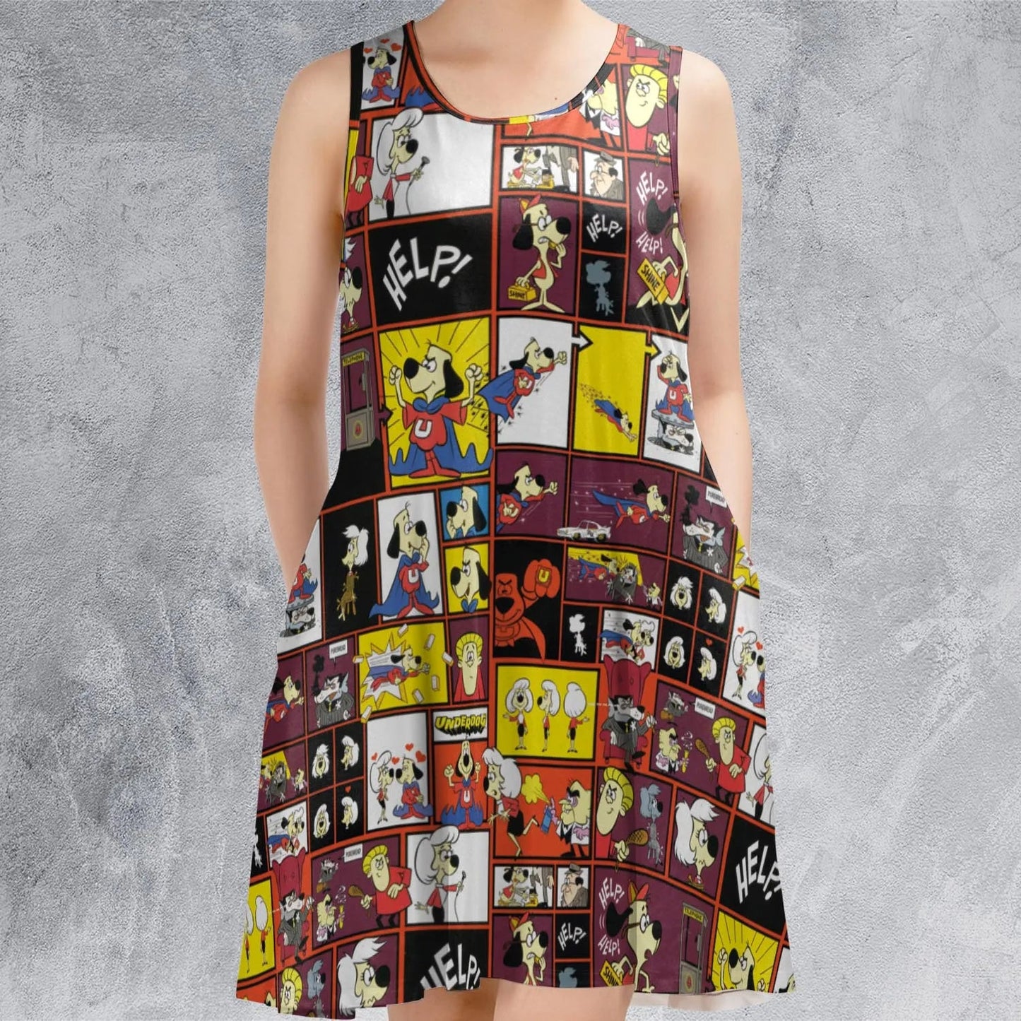 Casual Sleeveless Dress - UZWNCYQC