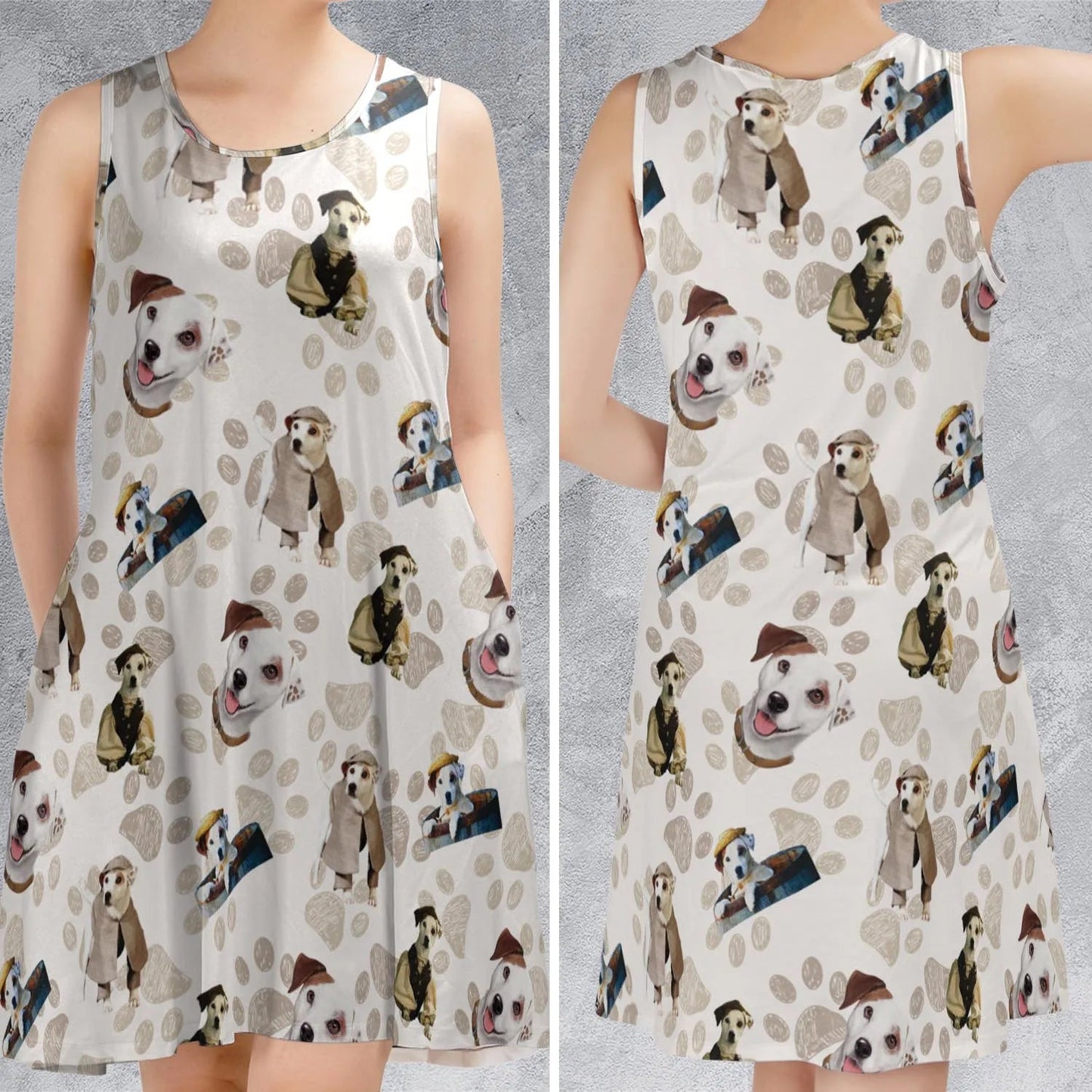 Casual Sleeveless Dress - CVAYB47U