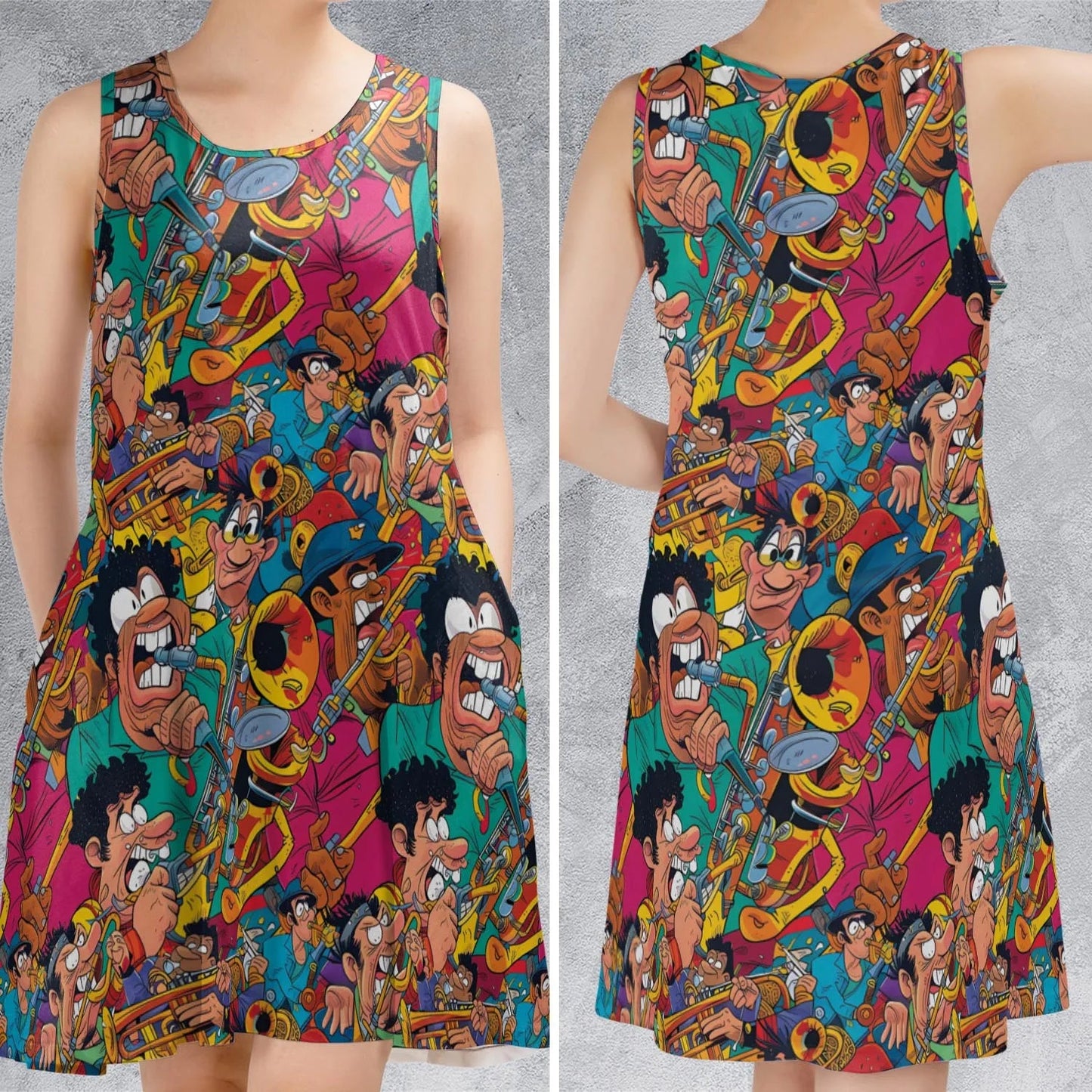 Casual Sleeveless Dress - ALDTFHRM