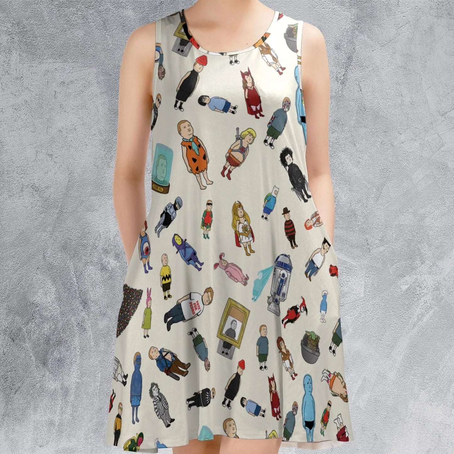 Casual Sleeveless Dress - W7JPFGXG