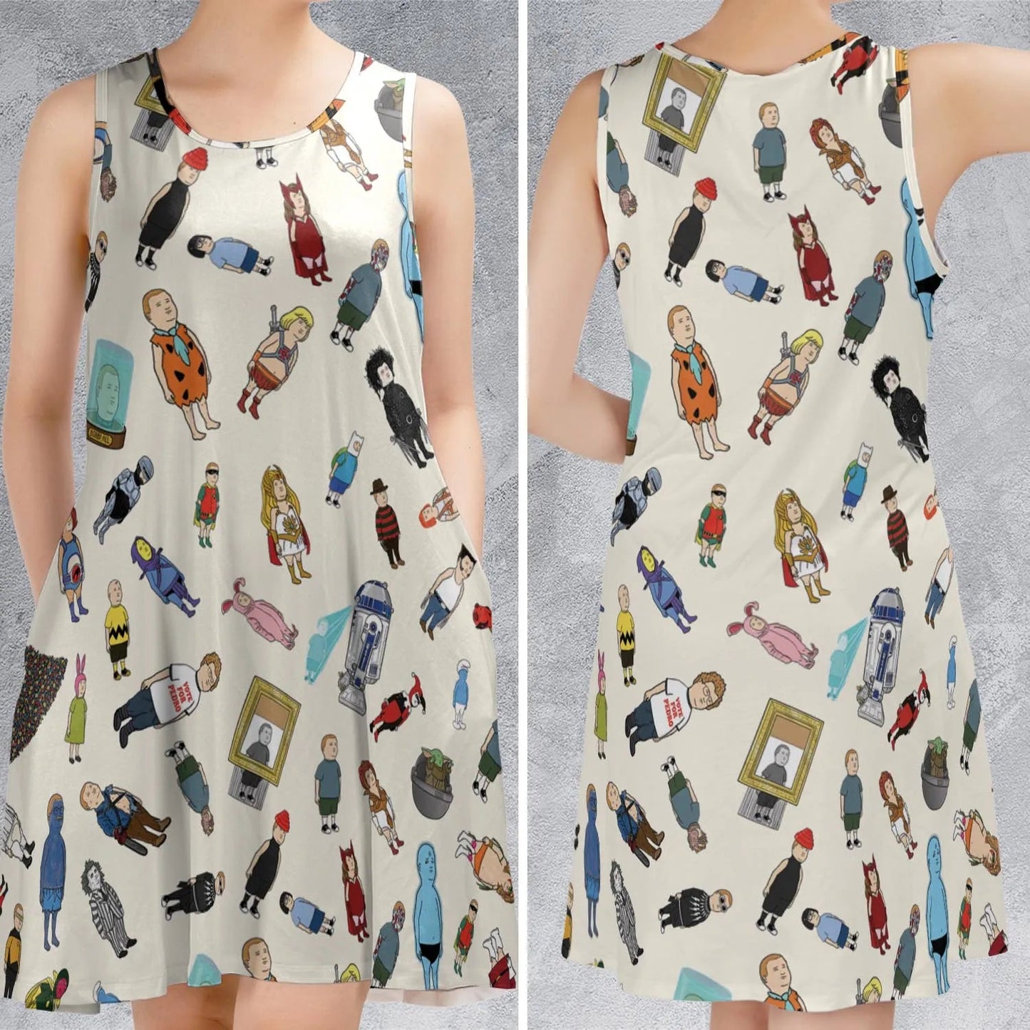 Casual Sleeveless Dress - W7JPFGXG