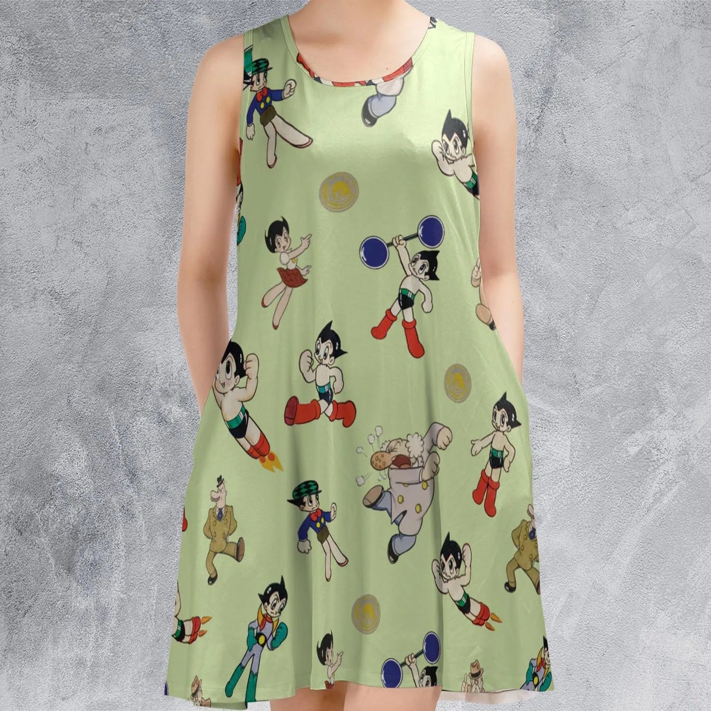 Casual Sleeveless Dress - QWVE154A