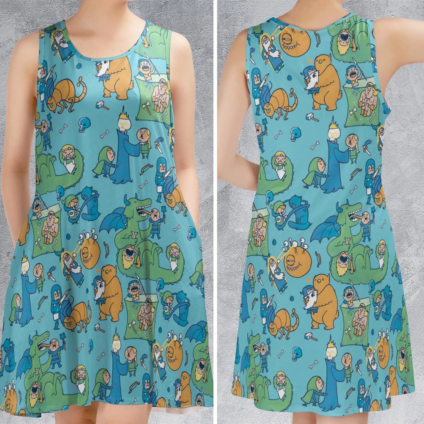 Casual Sleeveless Dress - VX9M1XYJ