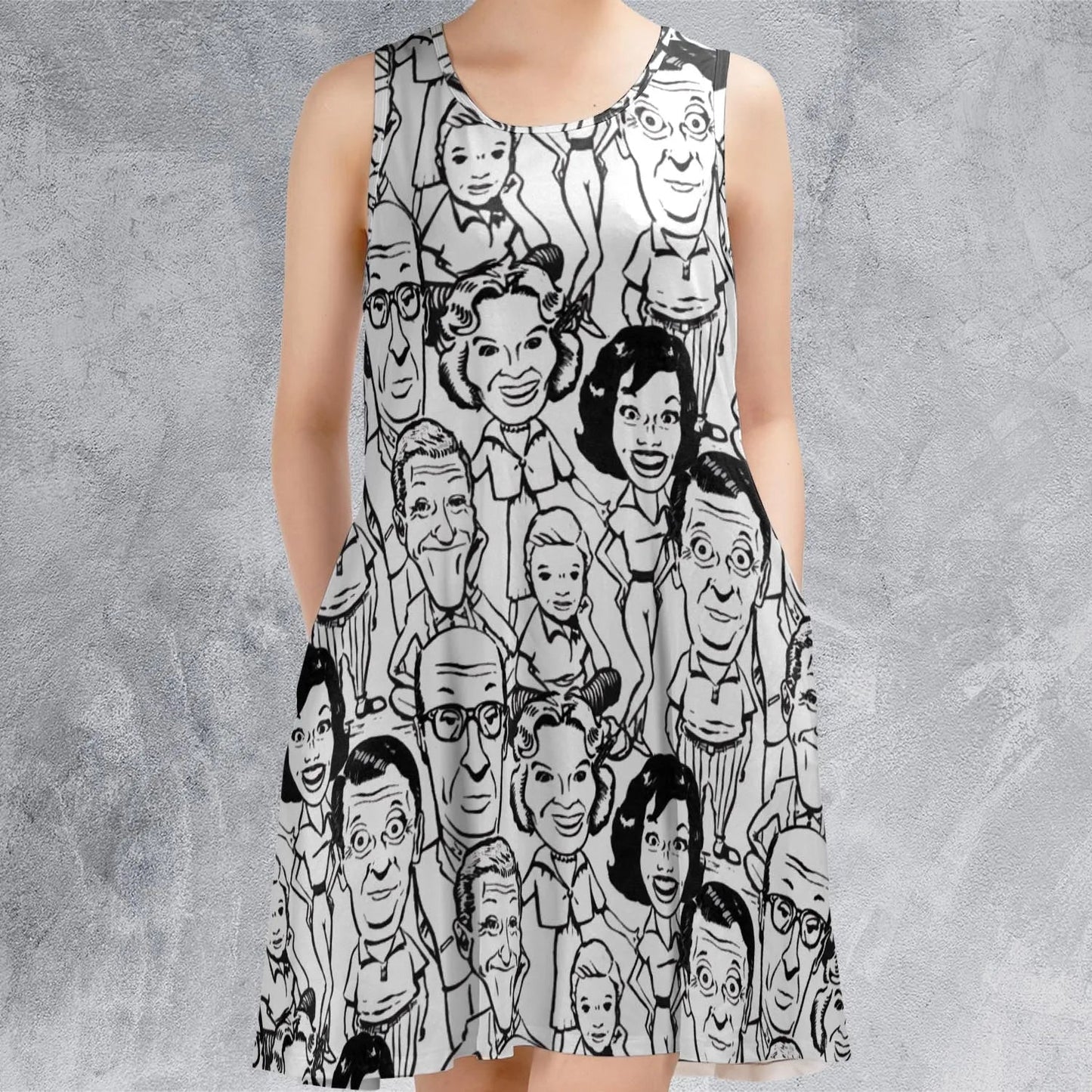 Casual Sleeveless Dress - NQA1J7X8