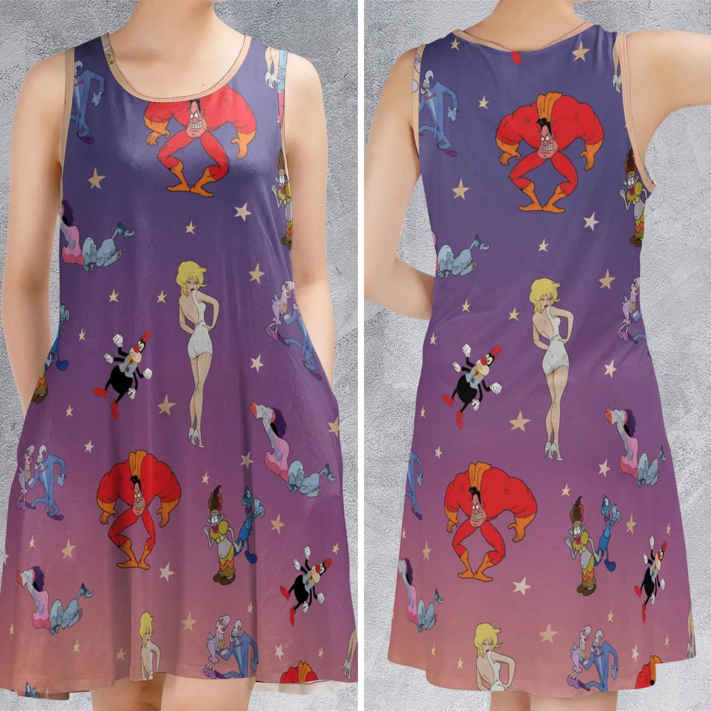 Casual Sleeveless Dress - T9AAGW6H
