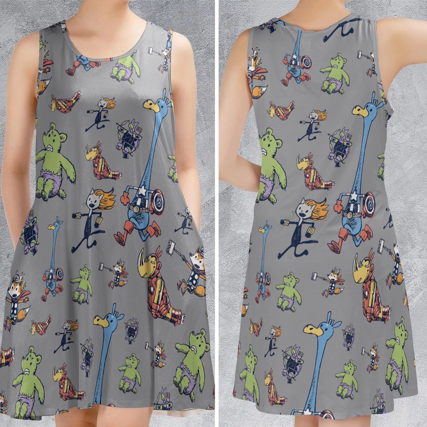 Casual Sleeveless Dress - PUKBPPZS