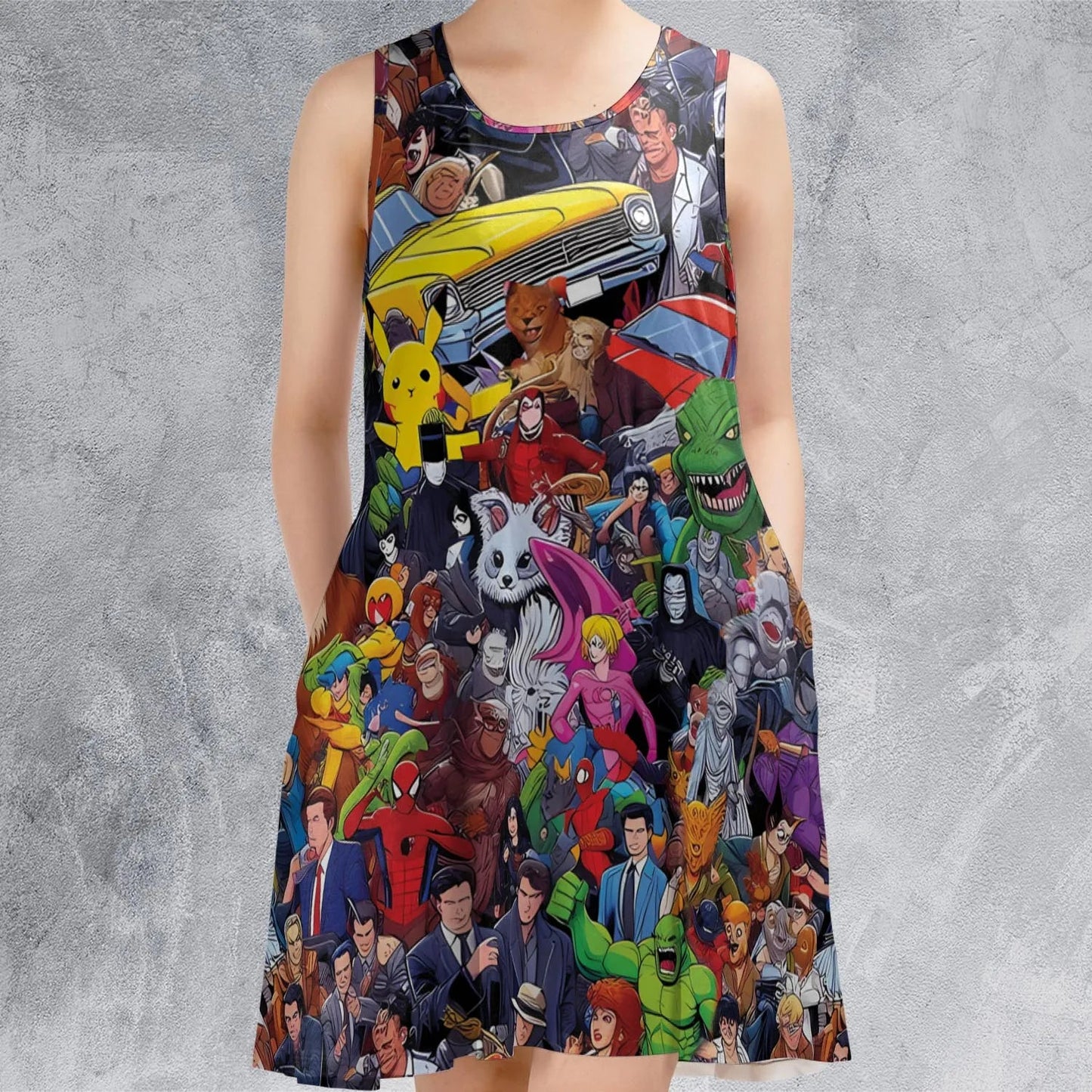 Casual Sleeveless Dress - K8J1WQNB
