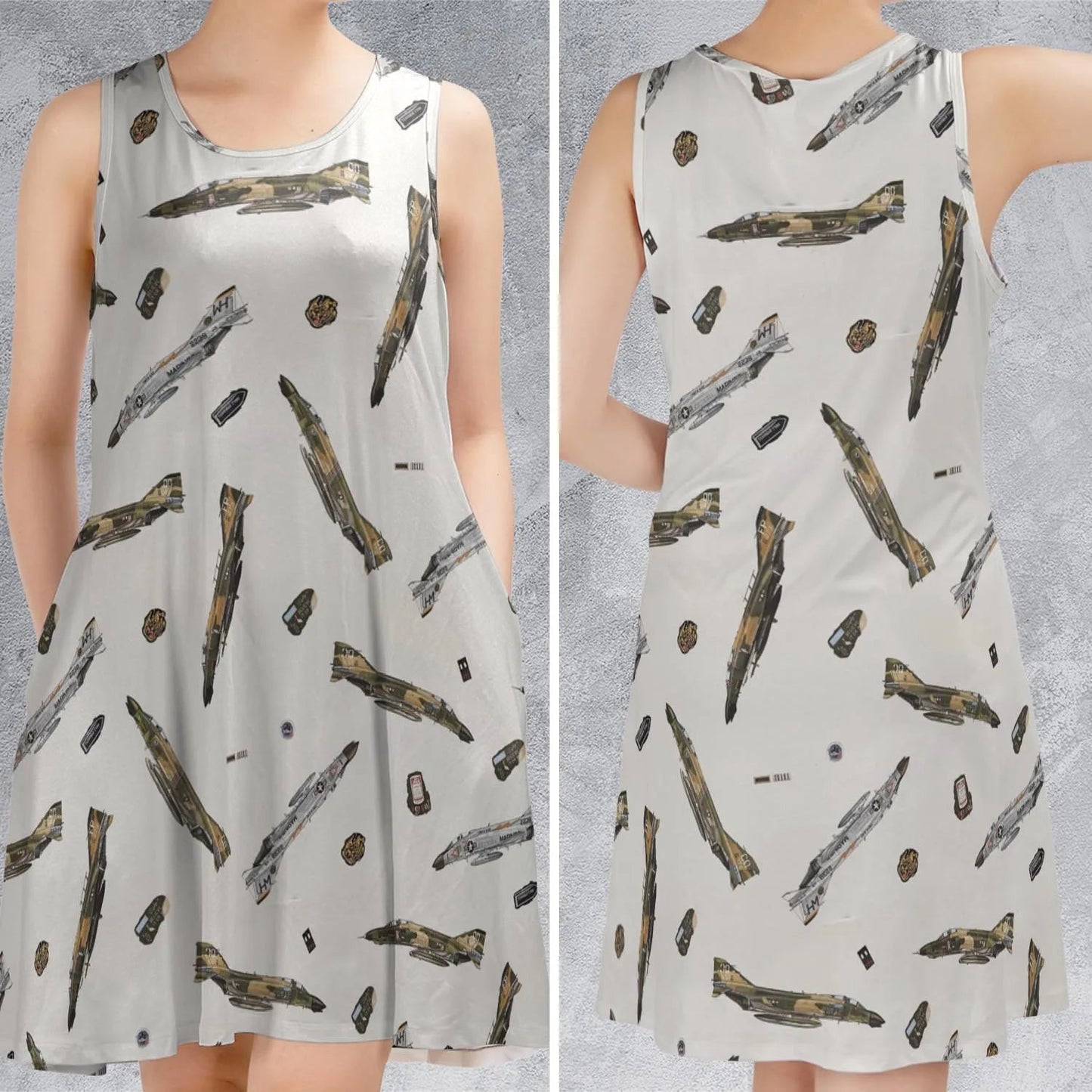 Casual Sleeveless Dress - 5D3SGNPJ