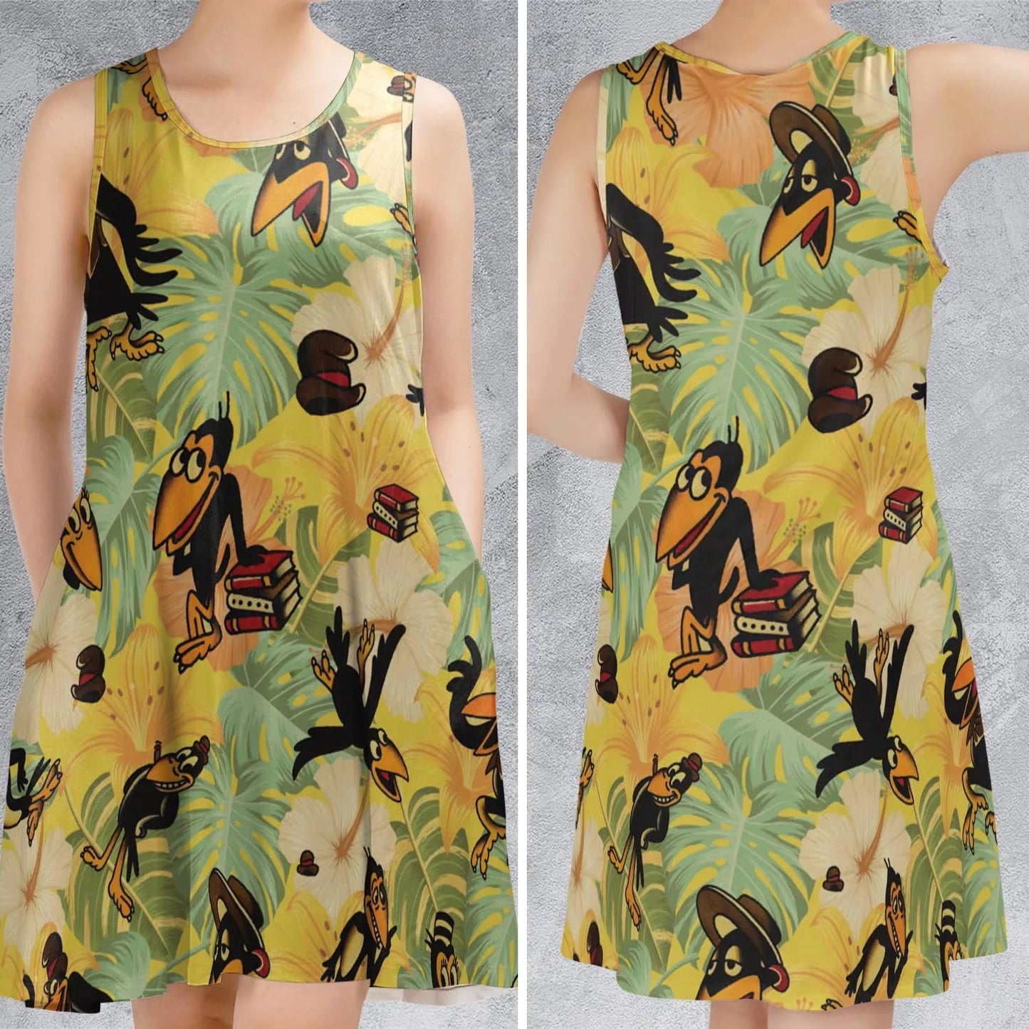 Casual Sleeveless Dress - D4J4BWAC