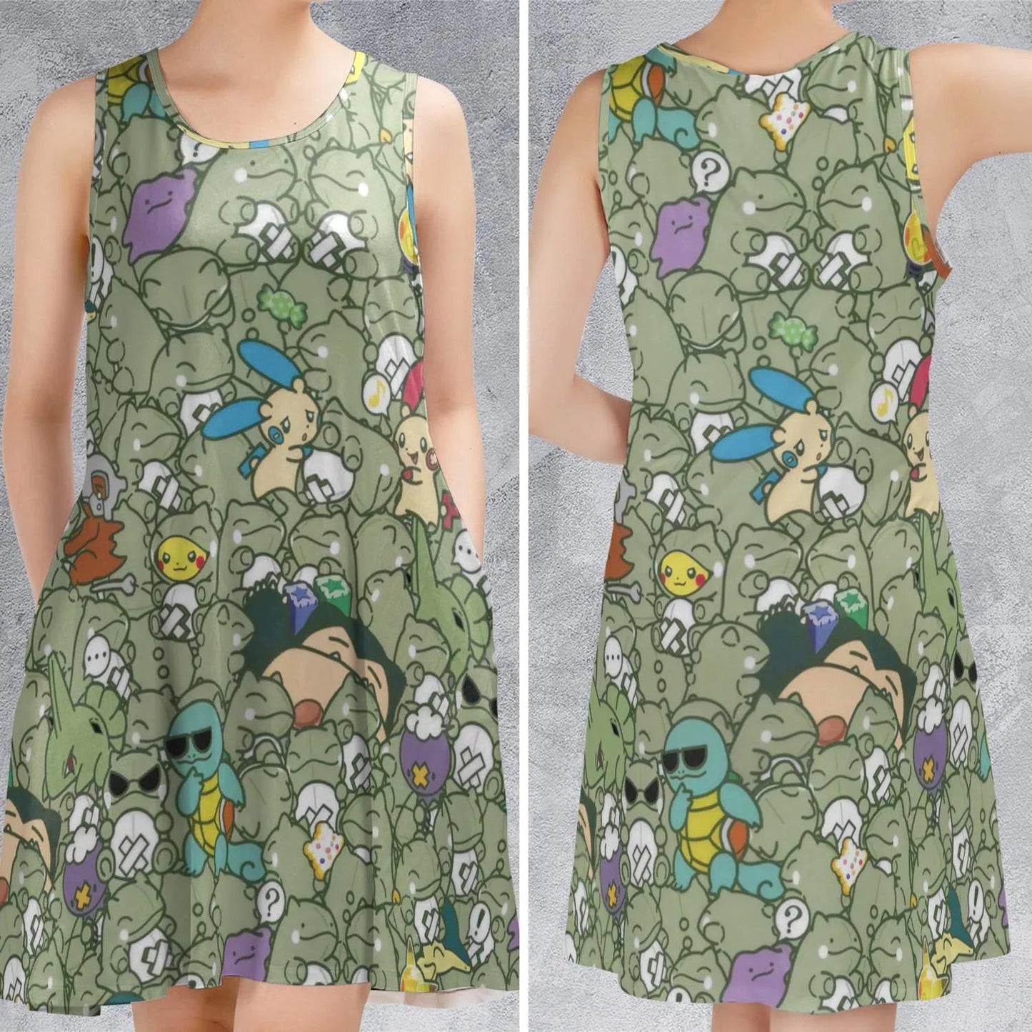 Casual Sleeveless Dress - 9PBD9H4A