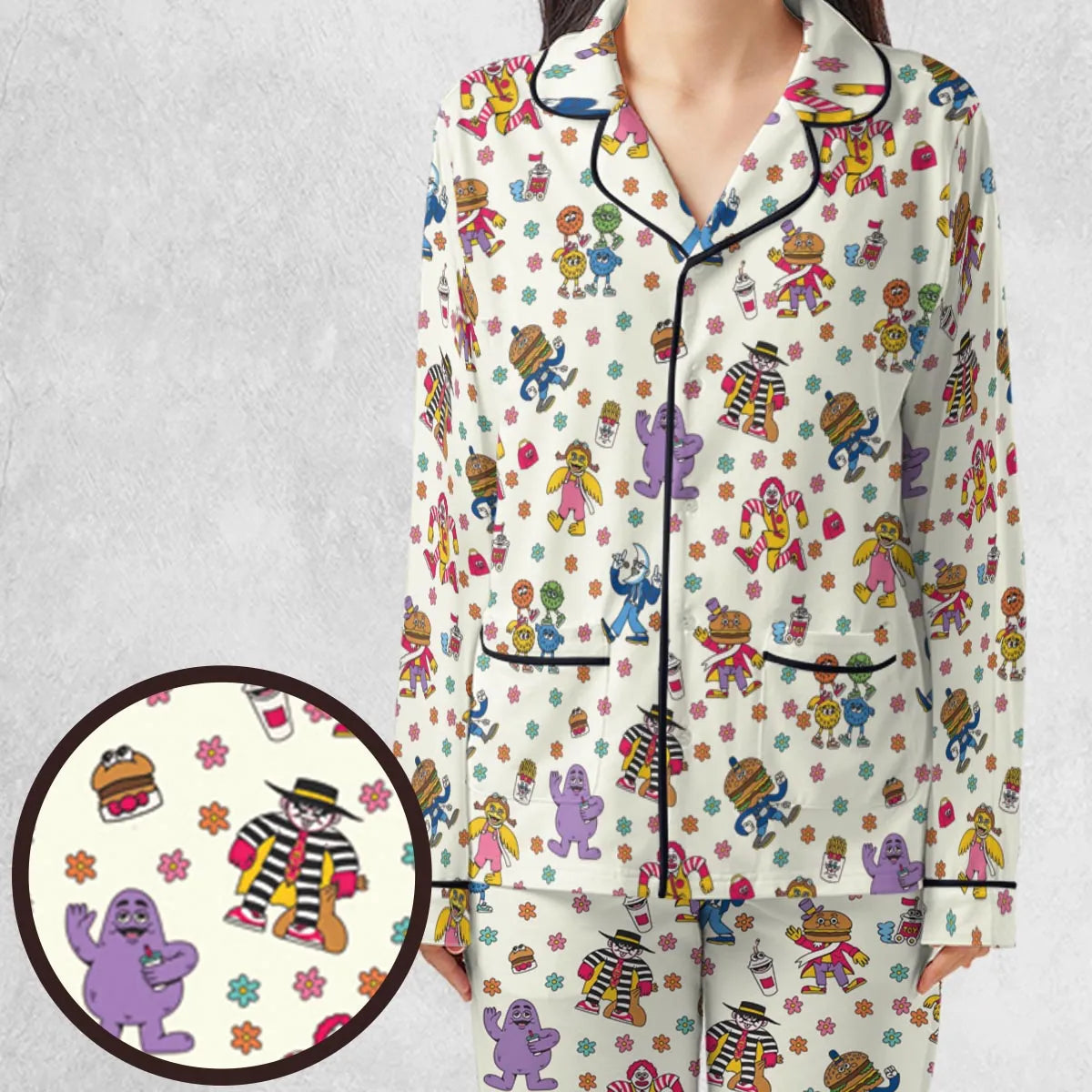 Stretch Long-Sleeve Pajamas Set - KBX8JUPJ