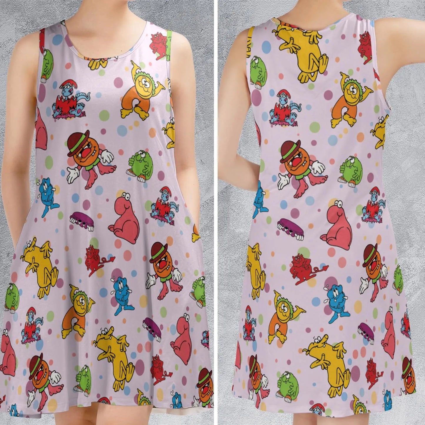 Casual Sleeveless Dress - WWS2156W