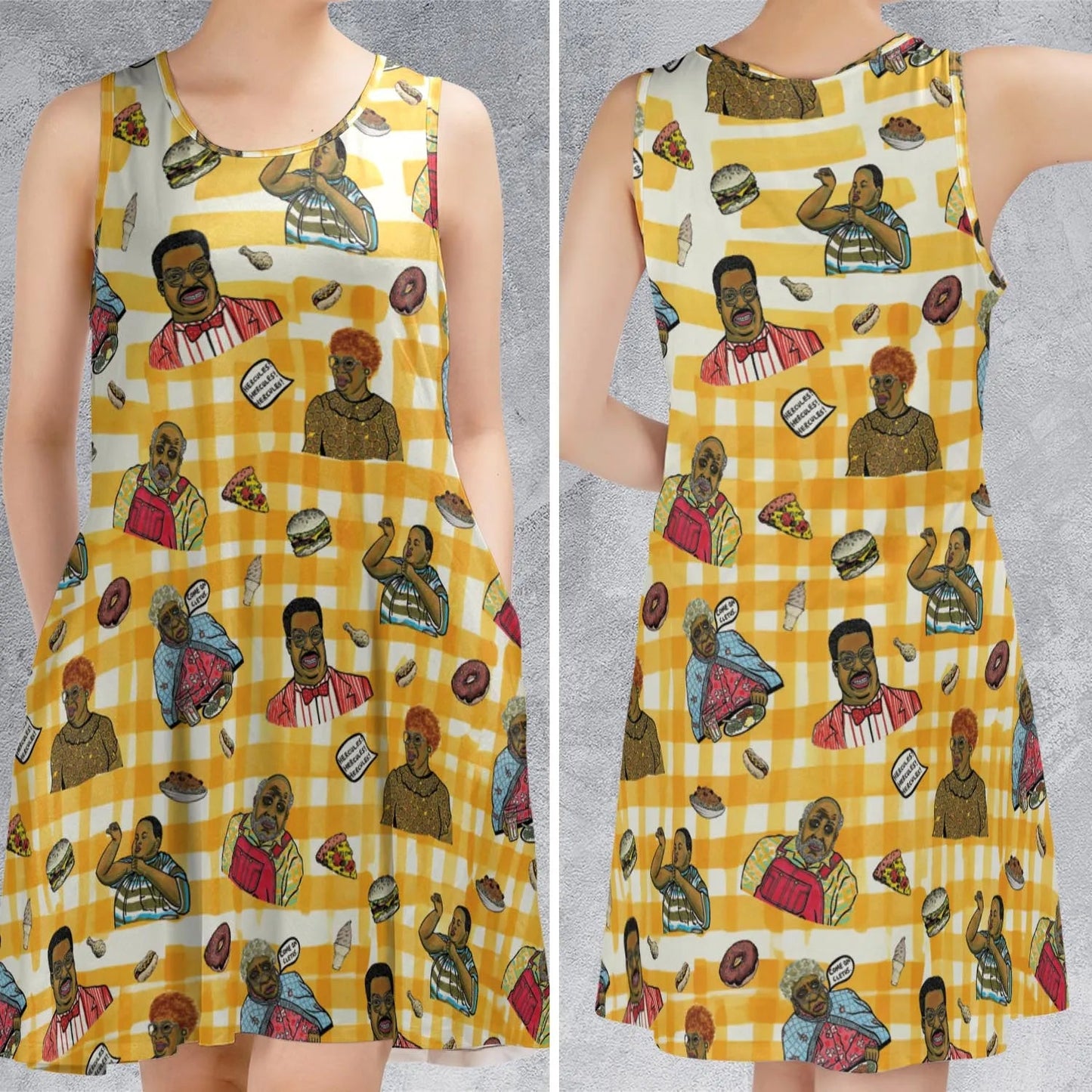 Casual Sleeveless Dress - YA7HJ9UC