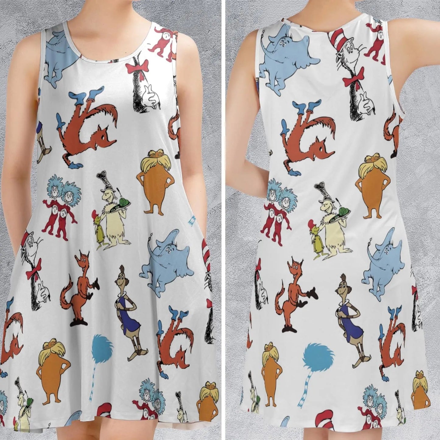 Casual Sleeveless Dress - CZJ94CXW