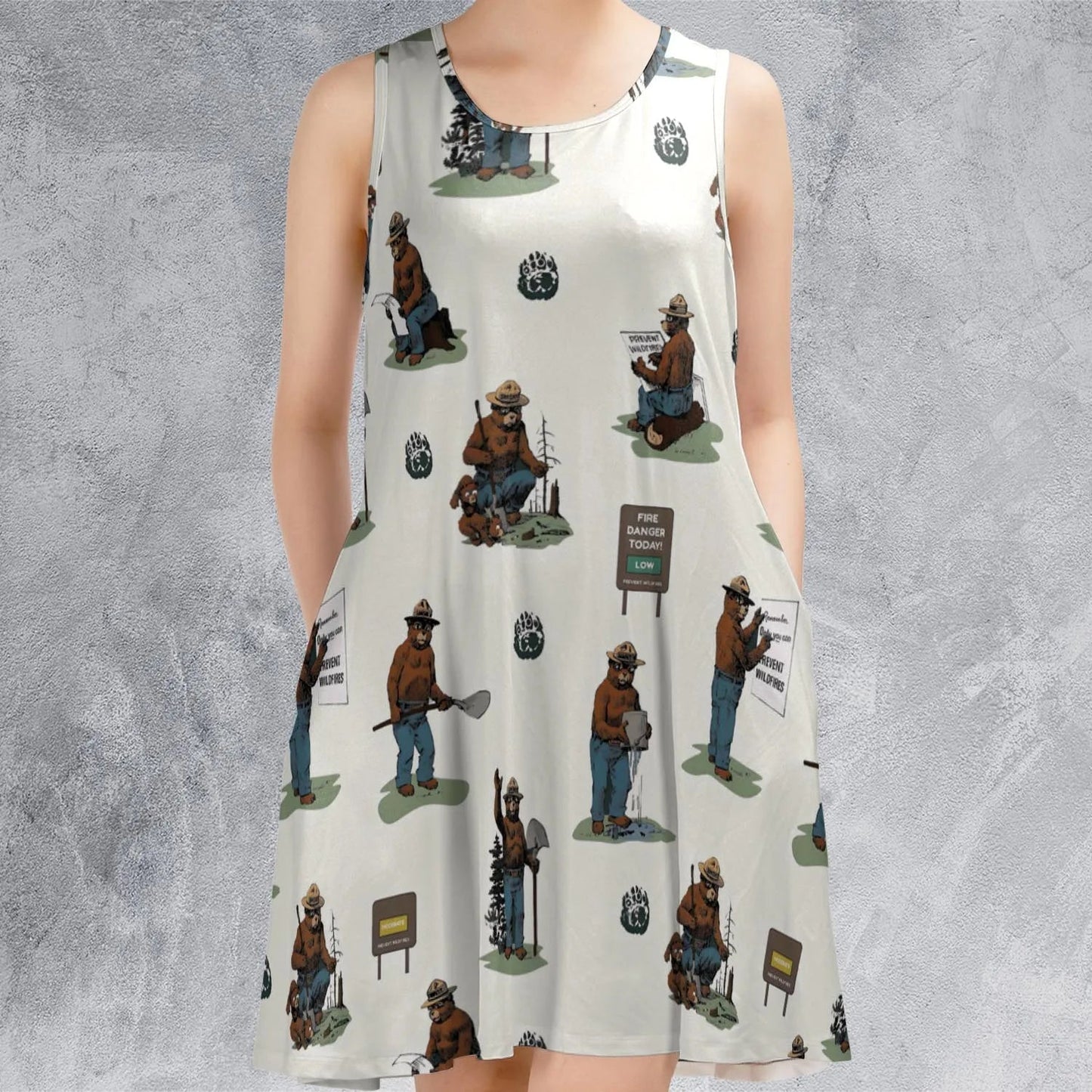 Casual Sleeveless Dress - E1N4Q1GR
