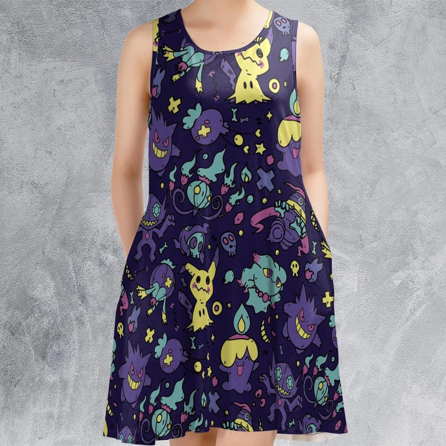 Casual Sleeveless Dress - EU1ZXQ4T