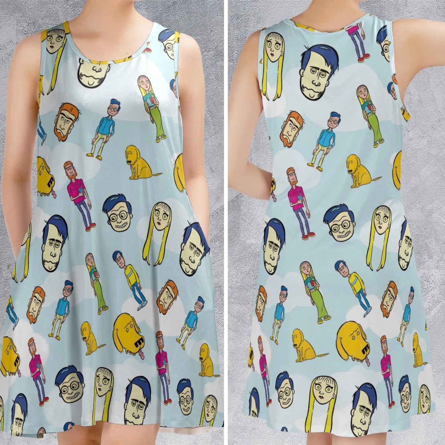Casual Sleeveless Dress - MDNL1JFW