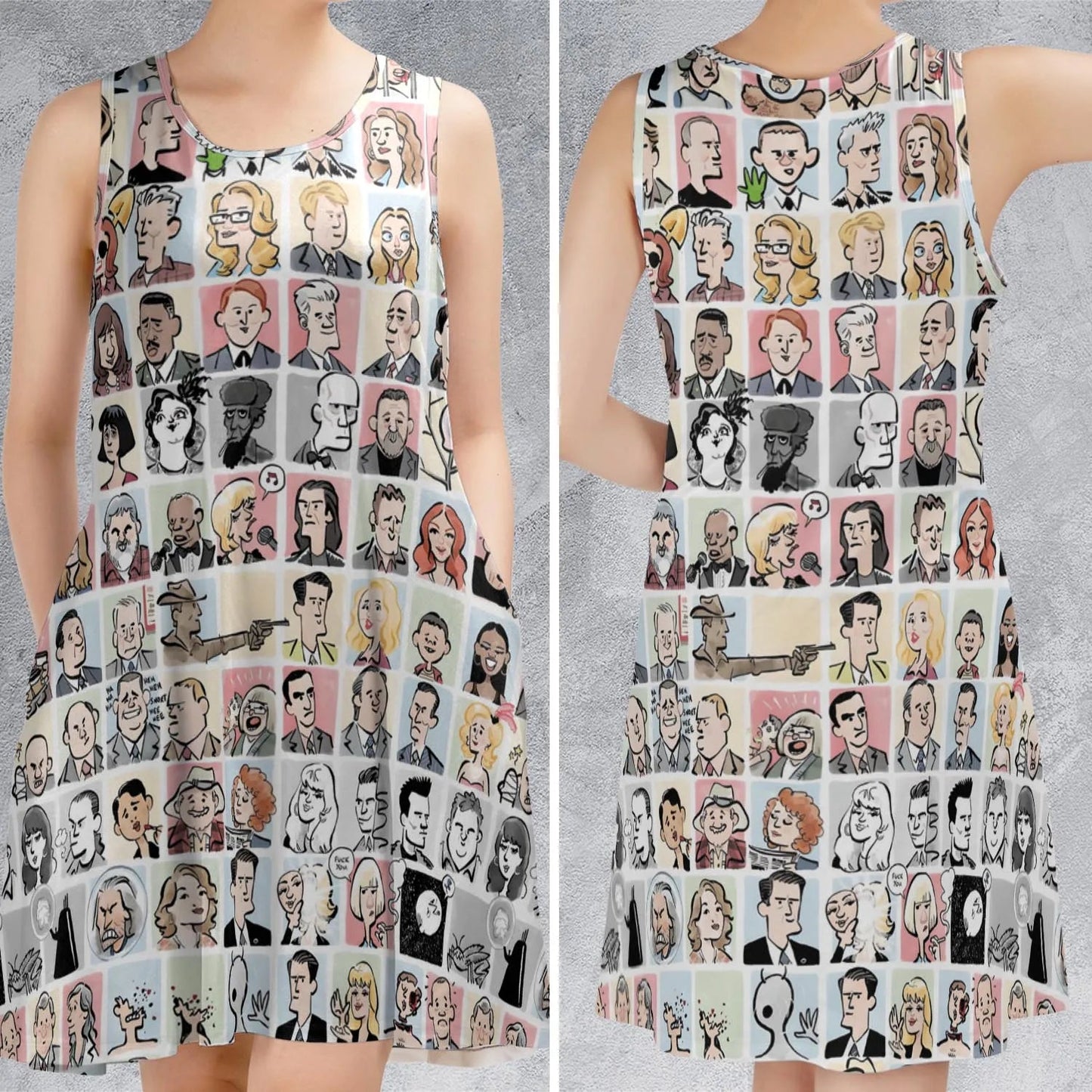 Casual Sleeveless Dress - 1RQWBXWS