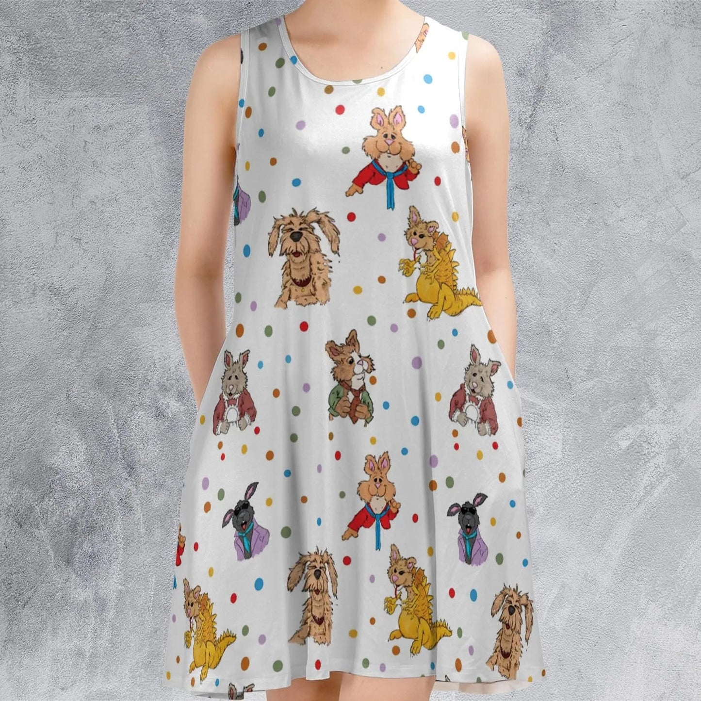 Casual Sleeveless Dress - 598JYQXN