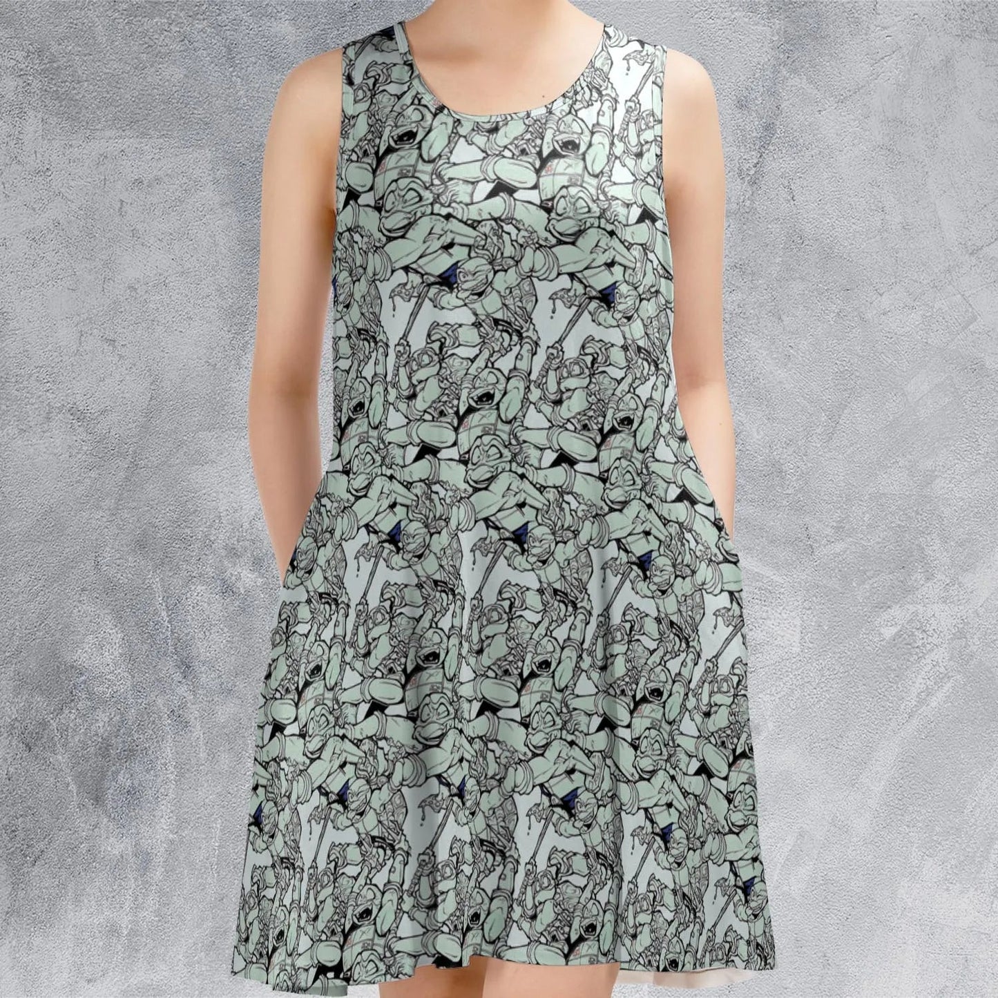 Casual Sleeveless Dress - 11XBCYEE
