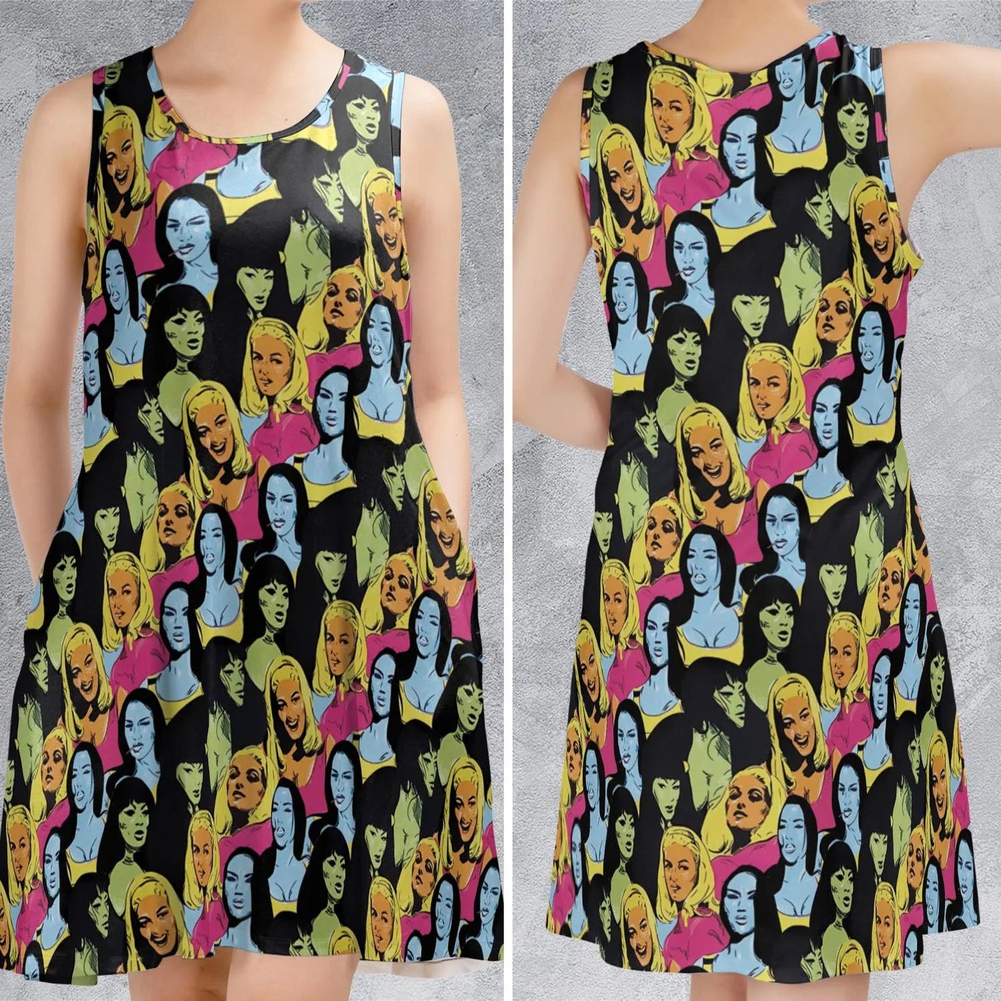 Casual Sleeveless Dress - L2M6P3WK