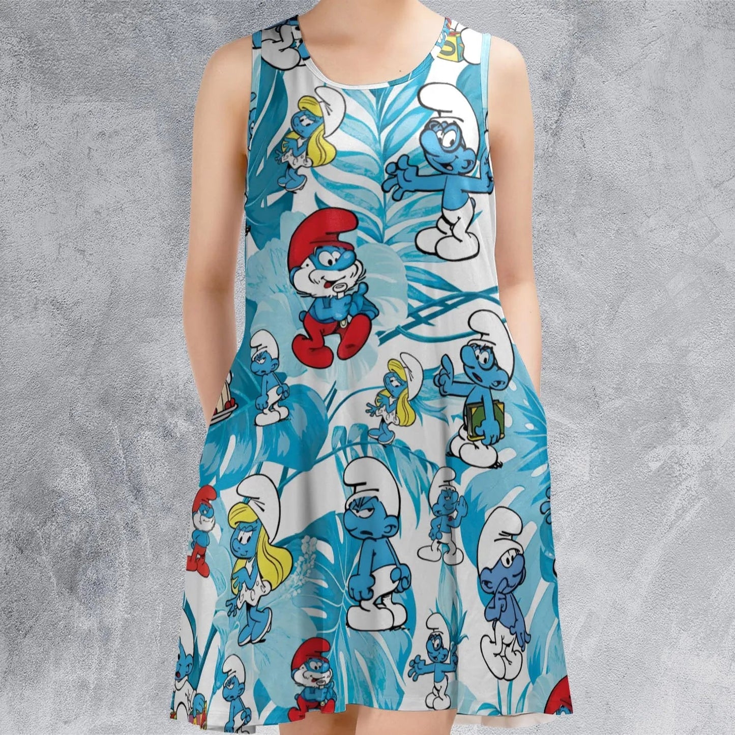 Casual Sleeveless Dress - XKEZBNM4