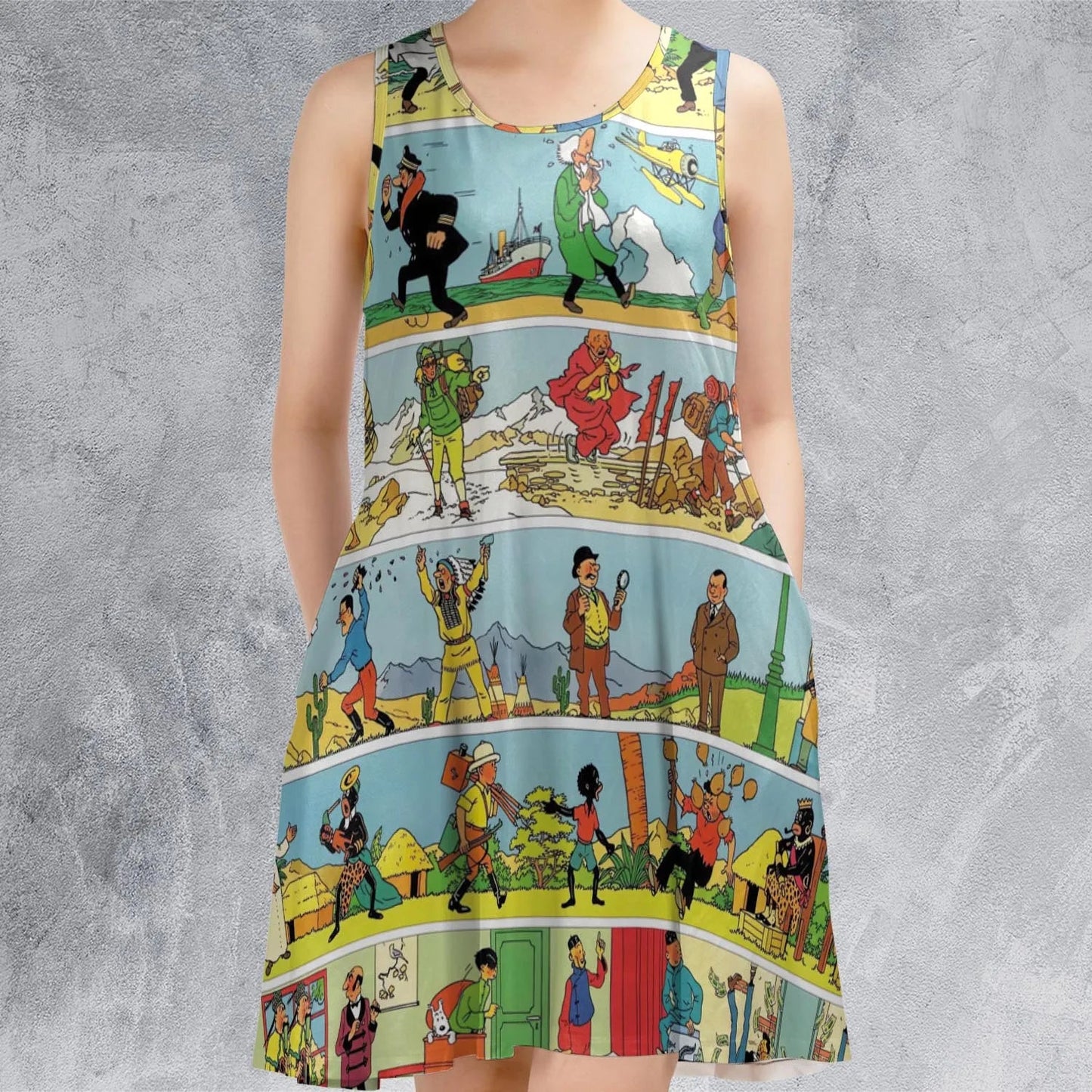 Casual Sleeveless Dress - B7TXSWPW