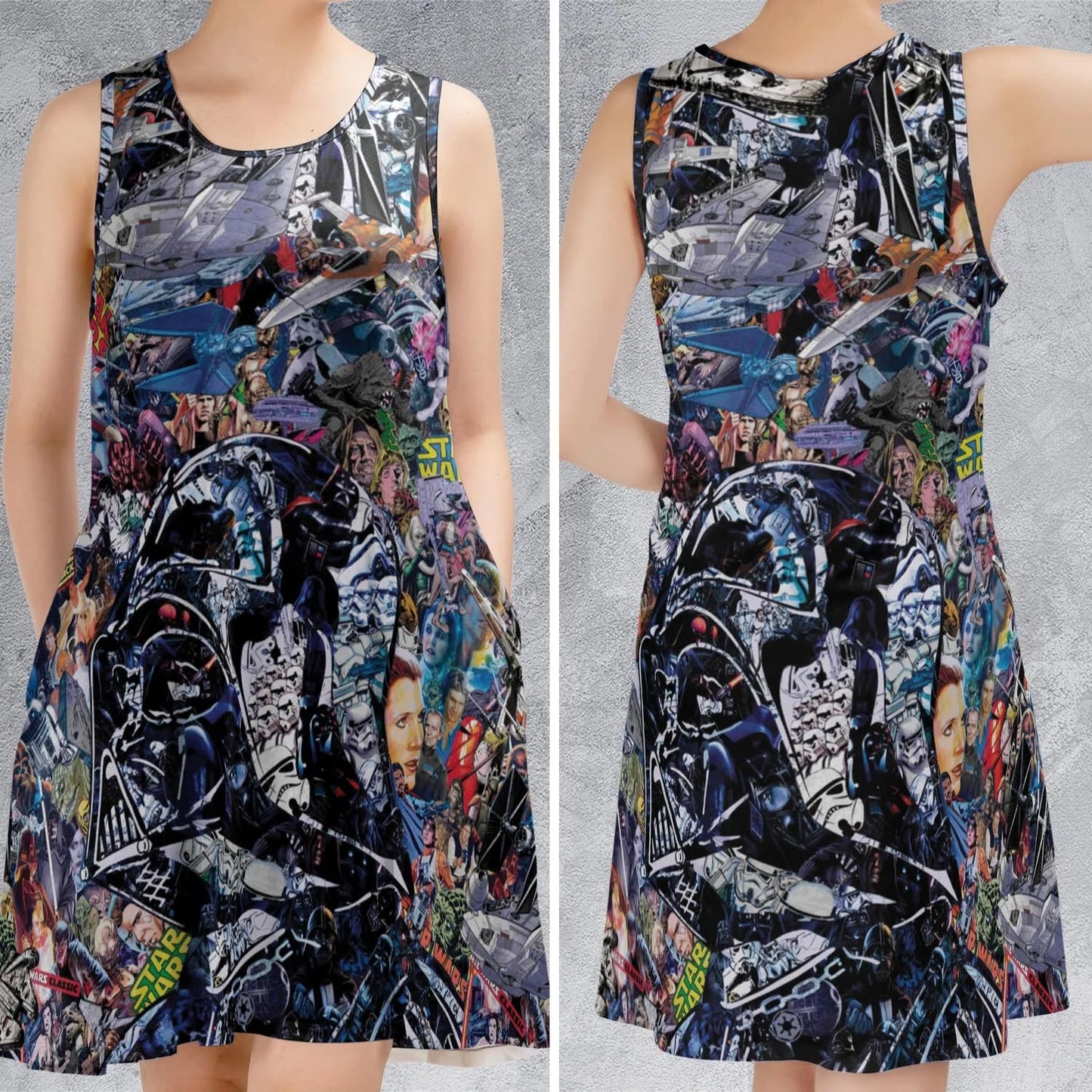Casual Sleeveless Dress - U467KQF1