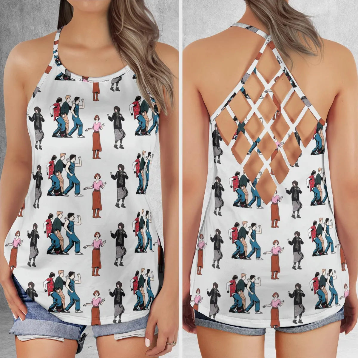 Lattice Back Tank Top - 33W4CYCD