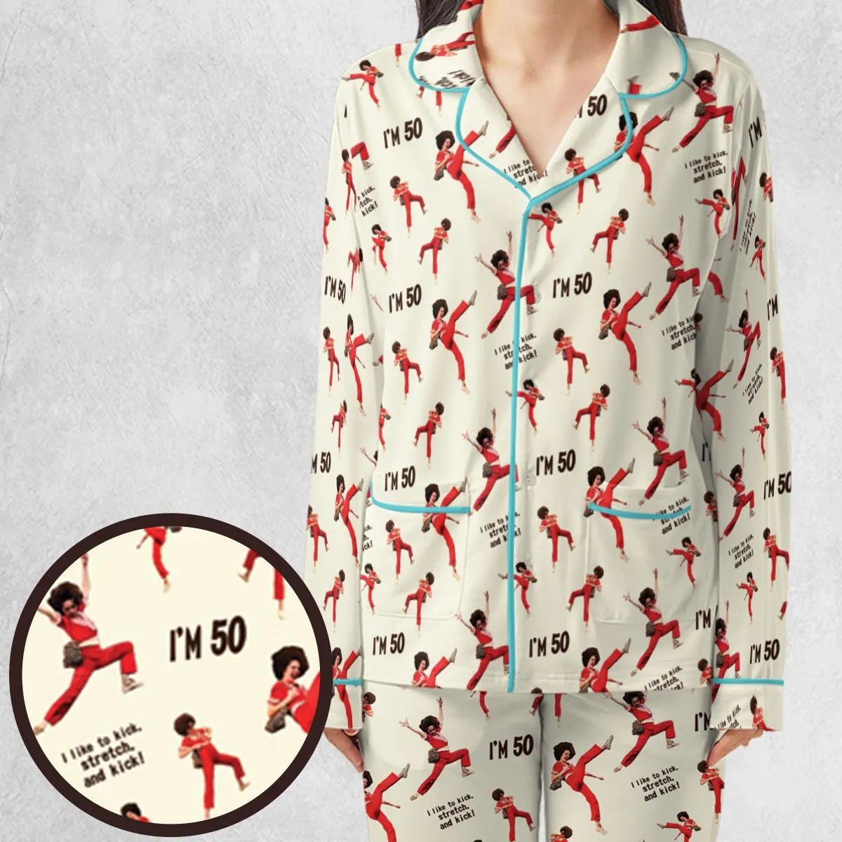 Stretch Long-Sleeve Pajamas Set - X3ZR8XVZ
