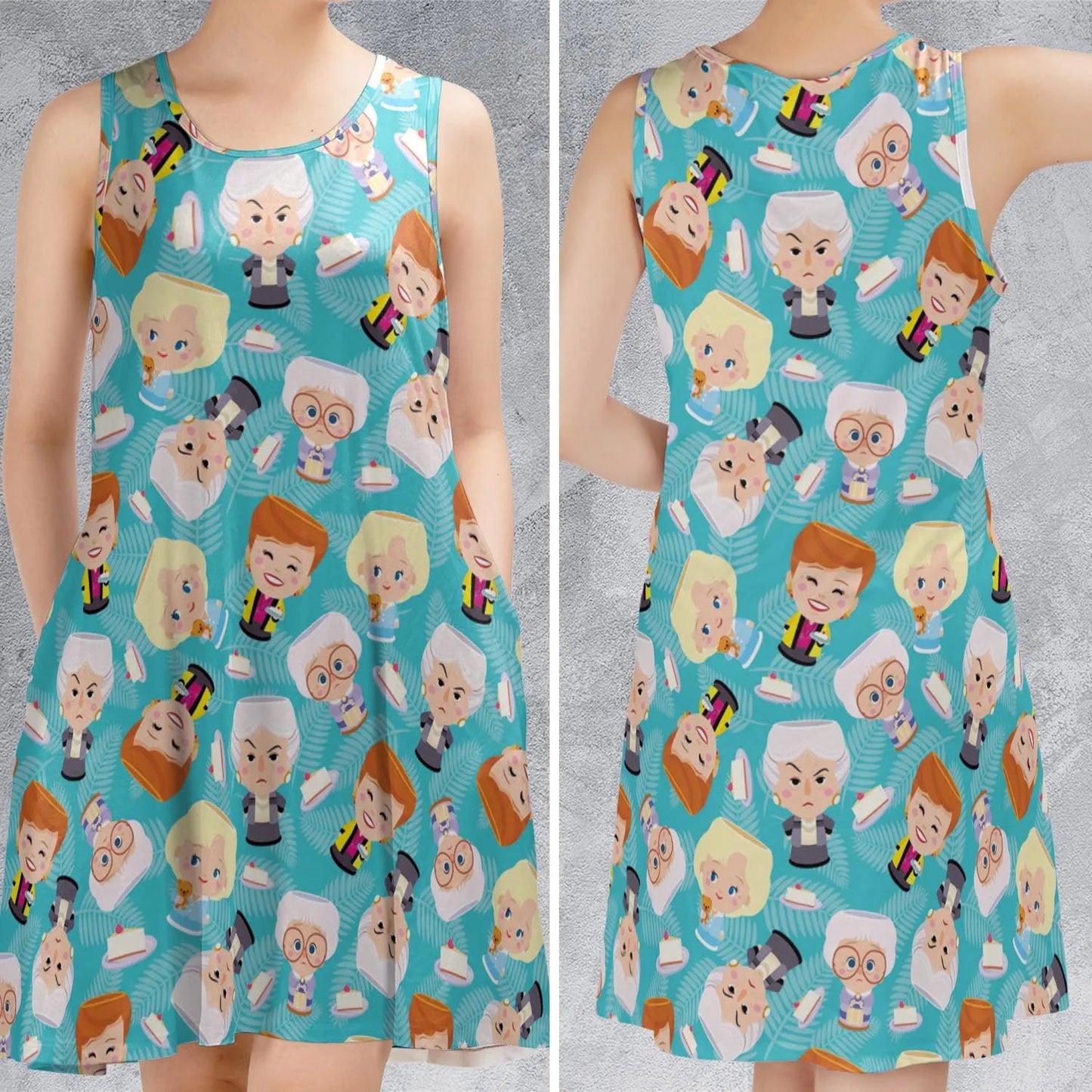 Casual Sleeveless Dress - WVYS1974