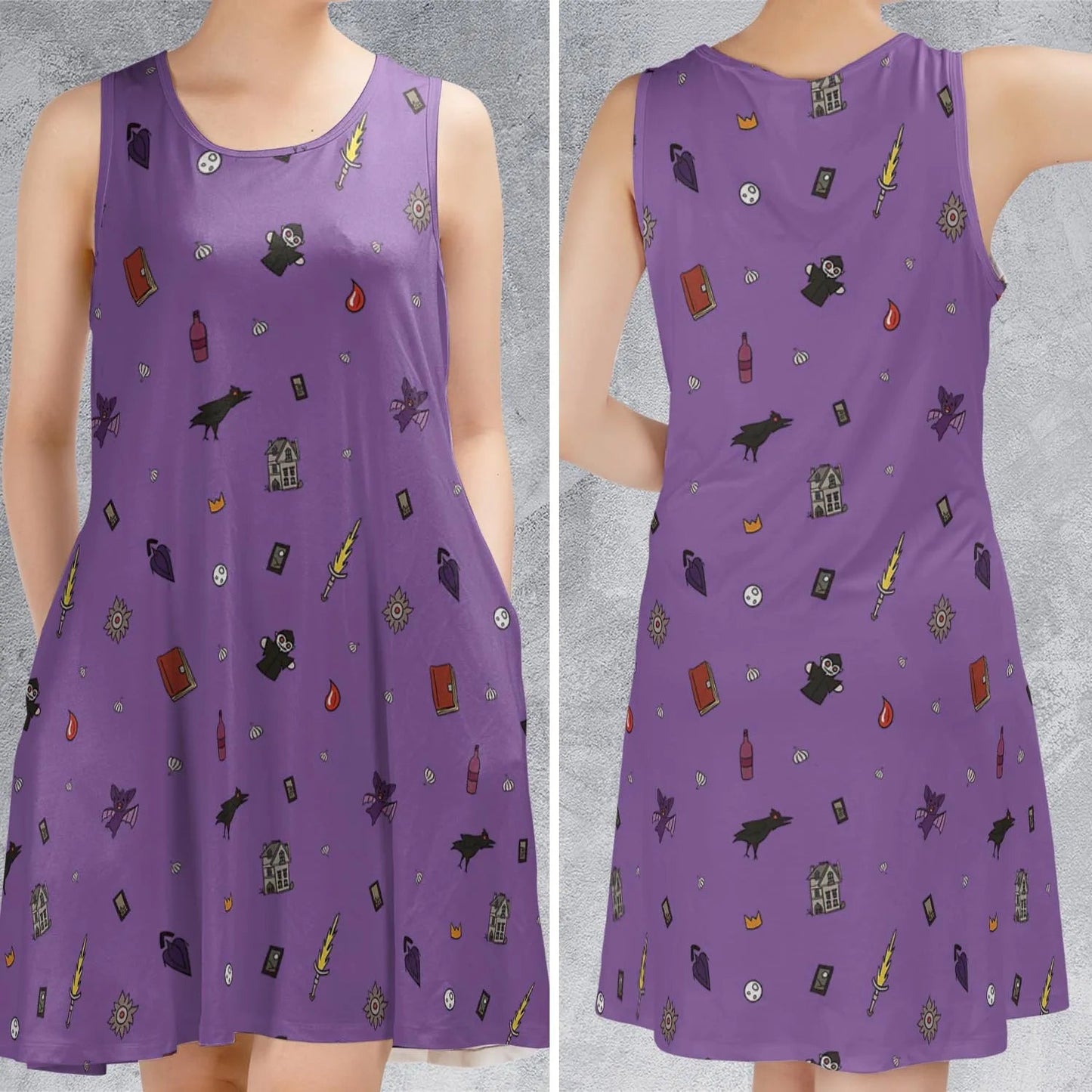 Casual Sleeveless Dress - E3B2CWN5