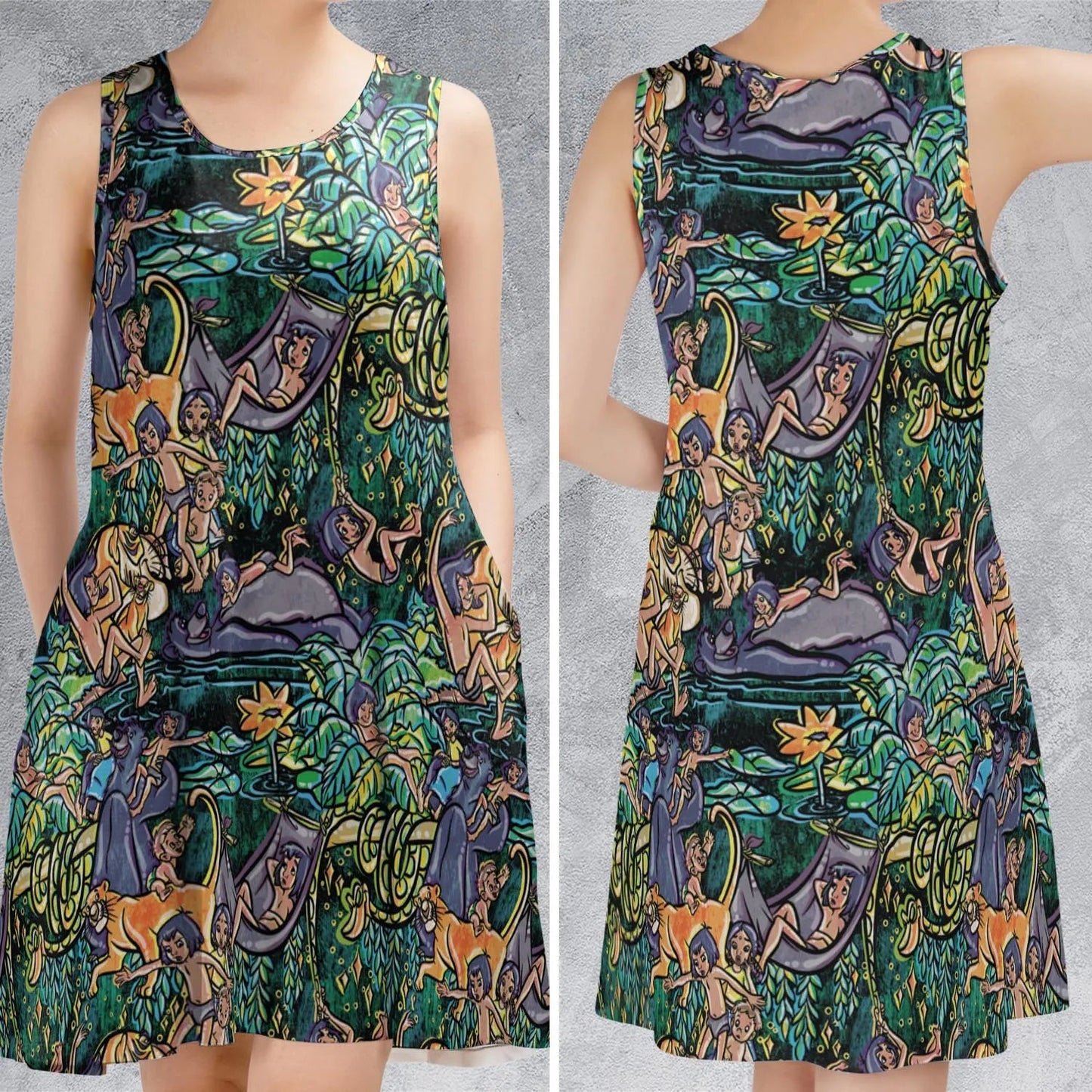 Casual Sleeveless Dress - FSDMZUWF