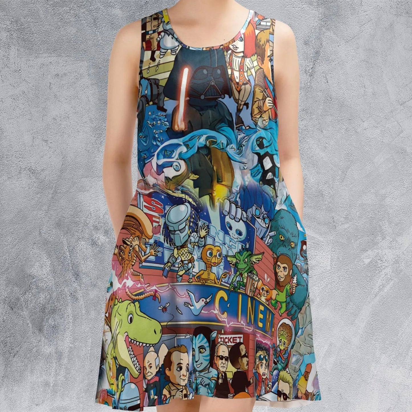 Casual Sleeveless Dress - 7QTHV3DN