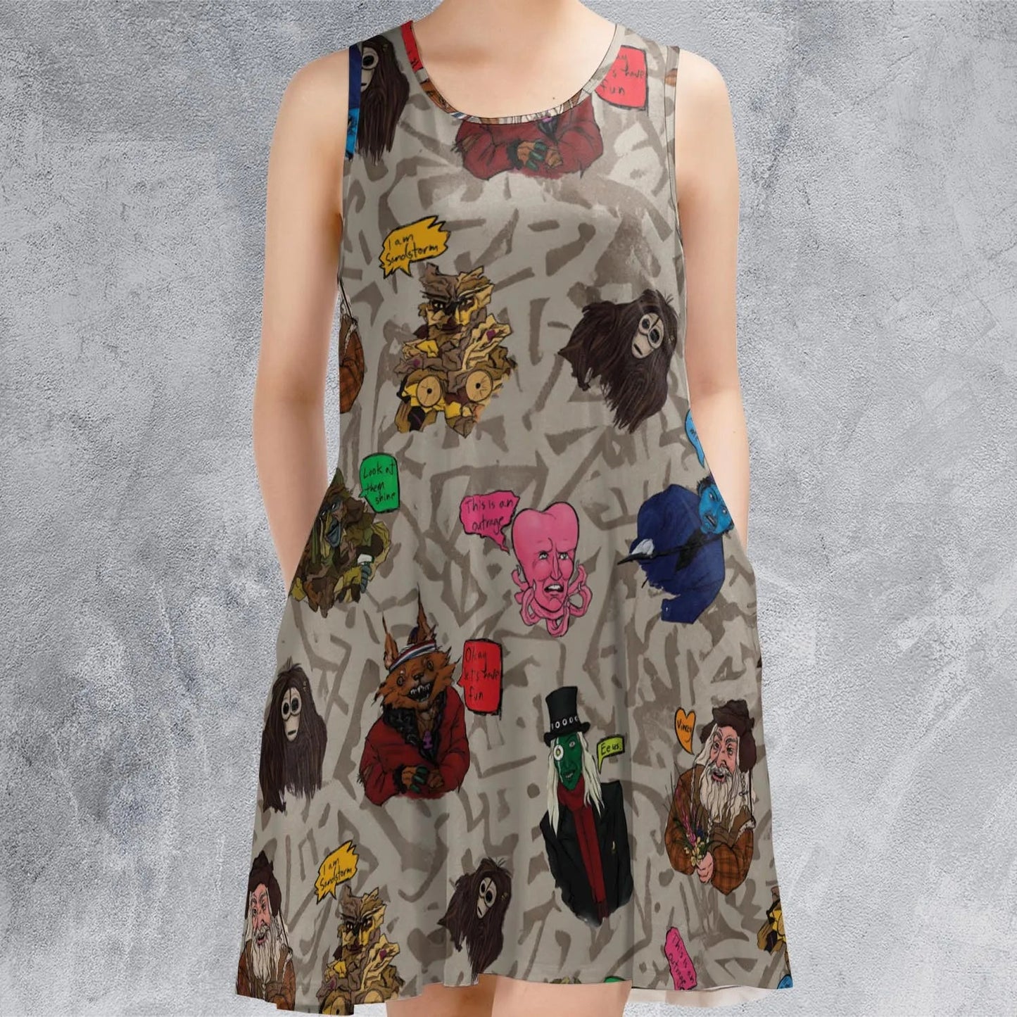 Casual Sleeveless Dress - 5K4DFGPL