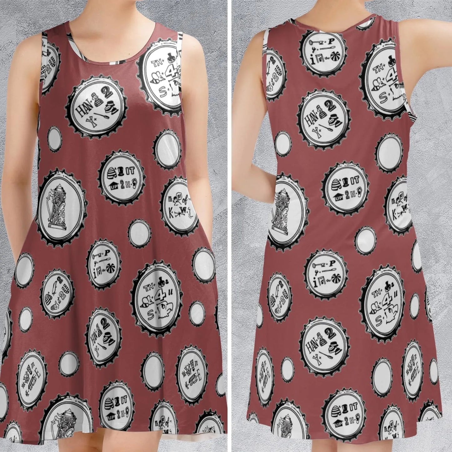 Casual Sleeveless Dress - P3X2XR64