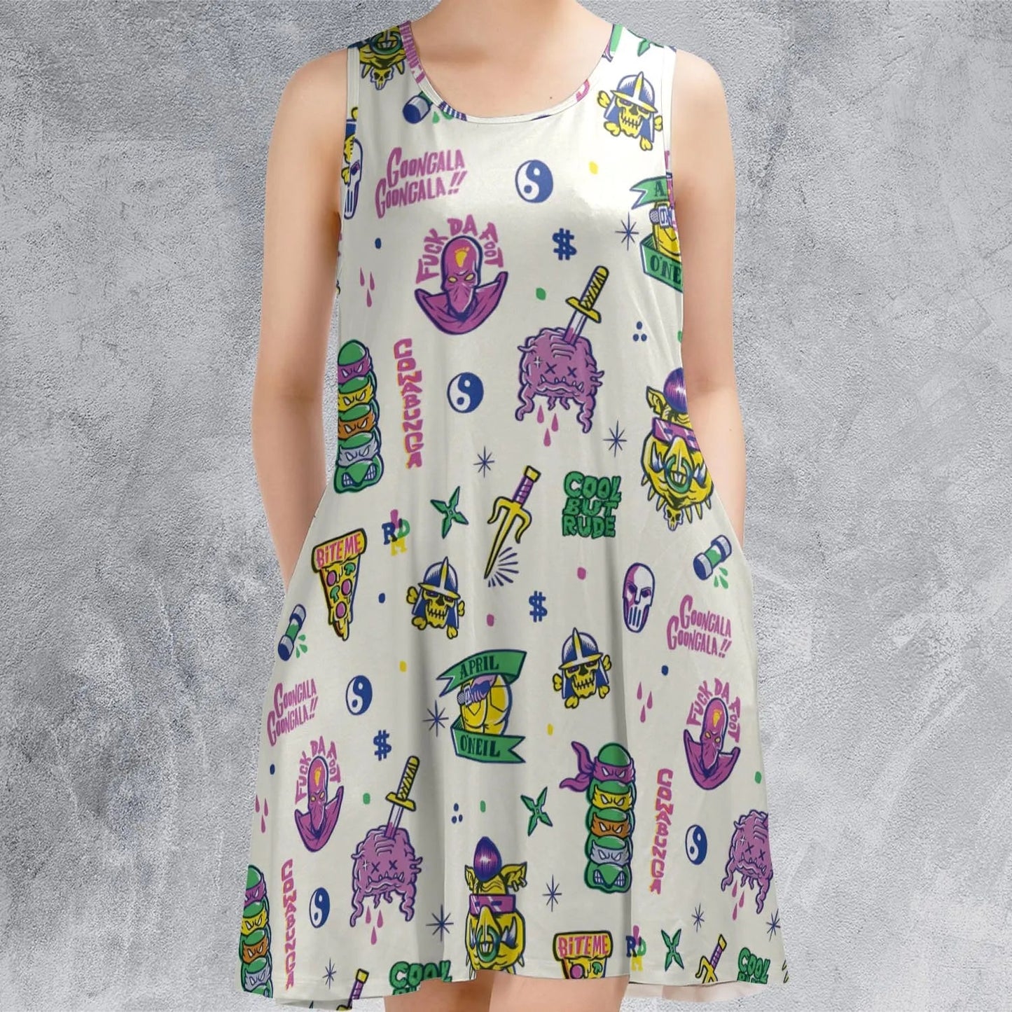 Casual Sleeveless Dress - WUS1MU6N