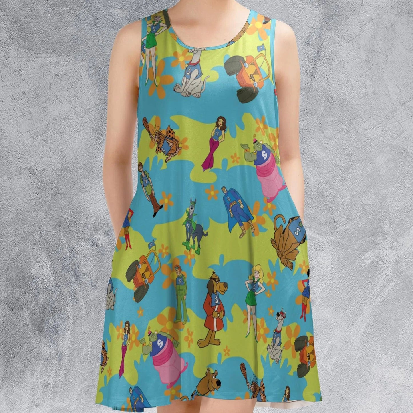 Casual Sleeveless Dress - PGHWTTNY