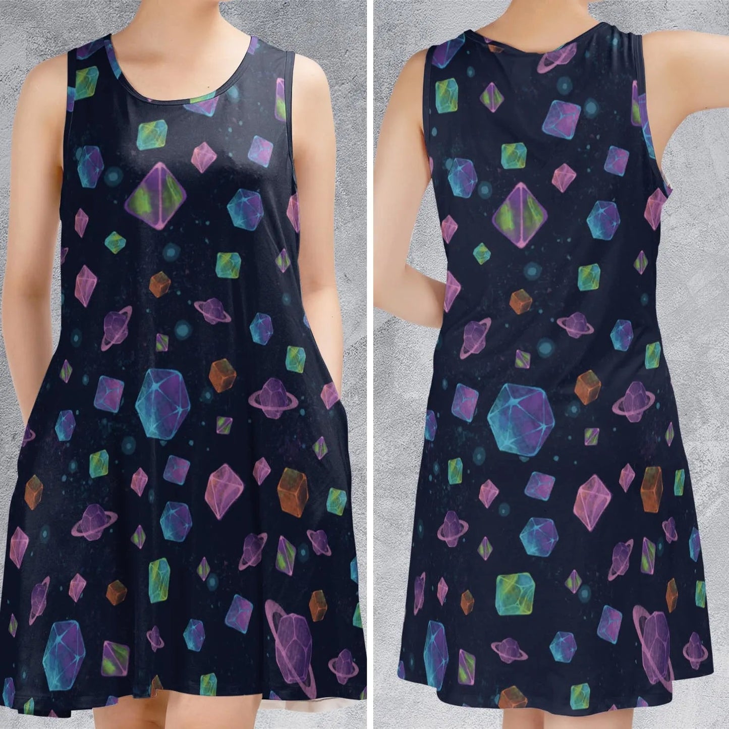 Casual Sleeveless Dress - JNS4MNF2