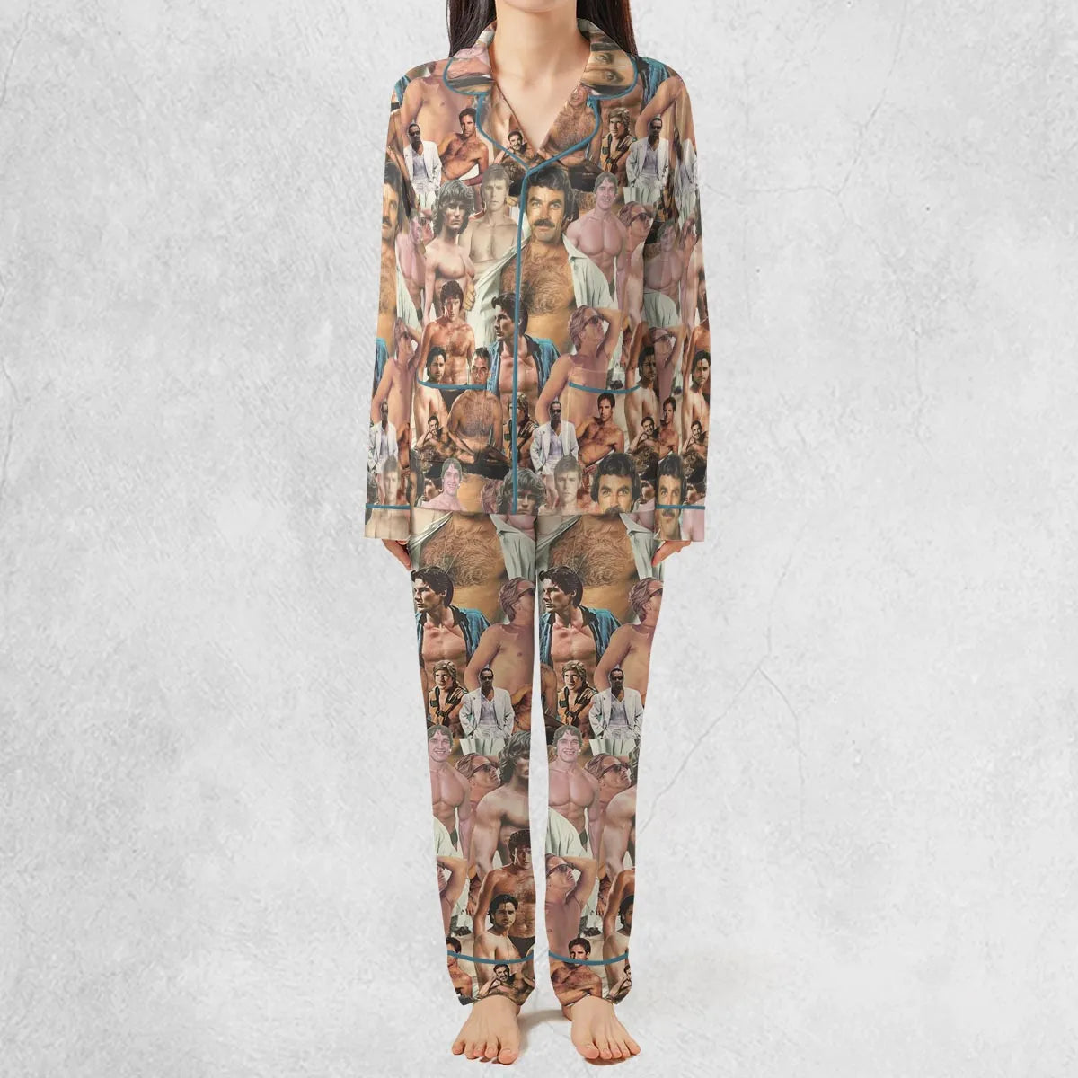 Stretch Long-Sleeve Pajamas Set - R4VQH2L5
