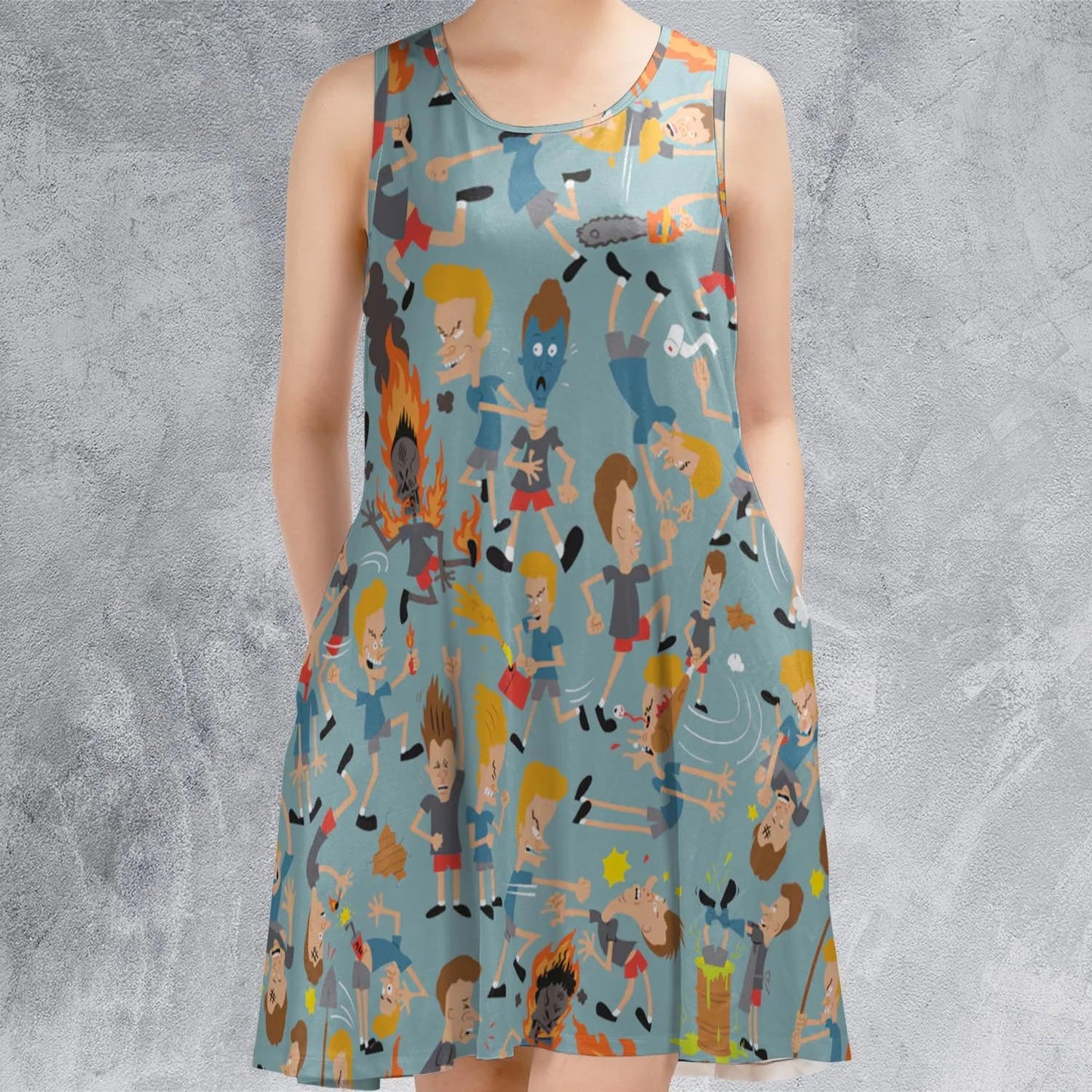 Casual Sleeveless Dress - GD6N6NDK
