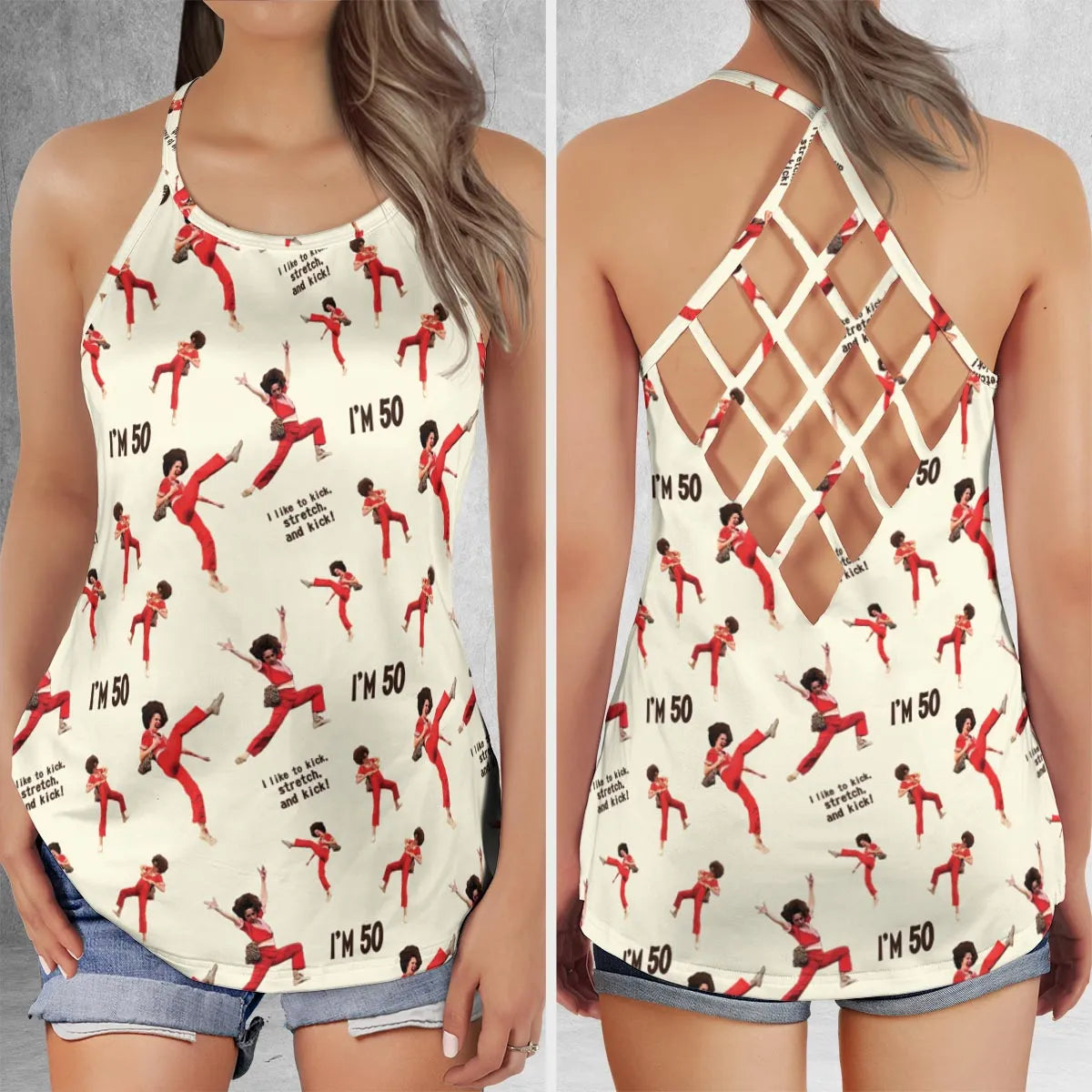 Lattice Back Tank Top - WRRW6YJZ