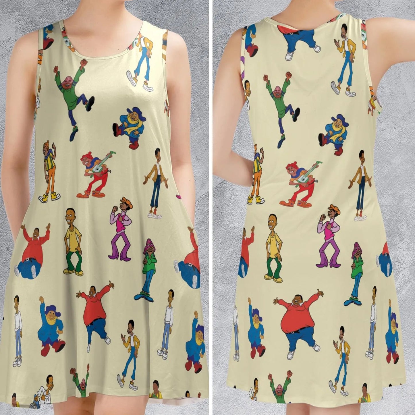 Casual Sleeveless Dress - 6SWZ7G3D