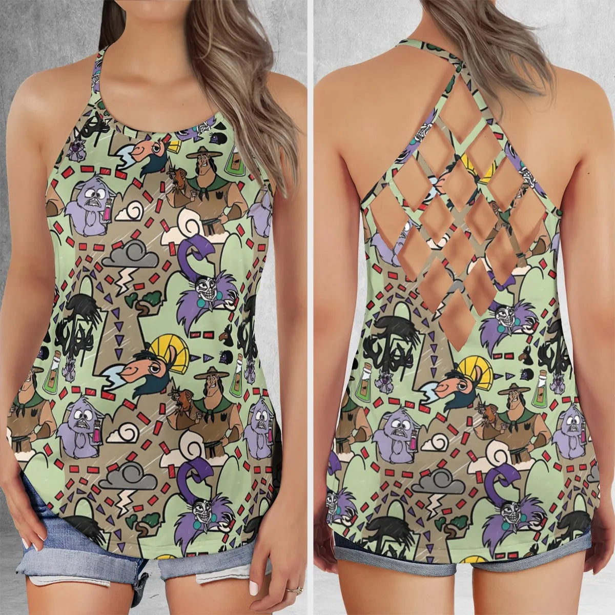 Lattice Back Tank Top - 7WN77B2K