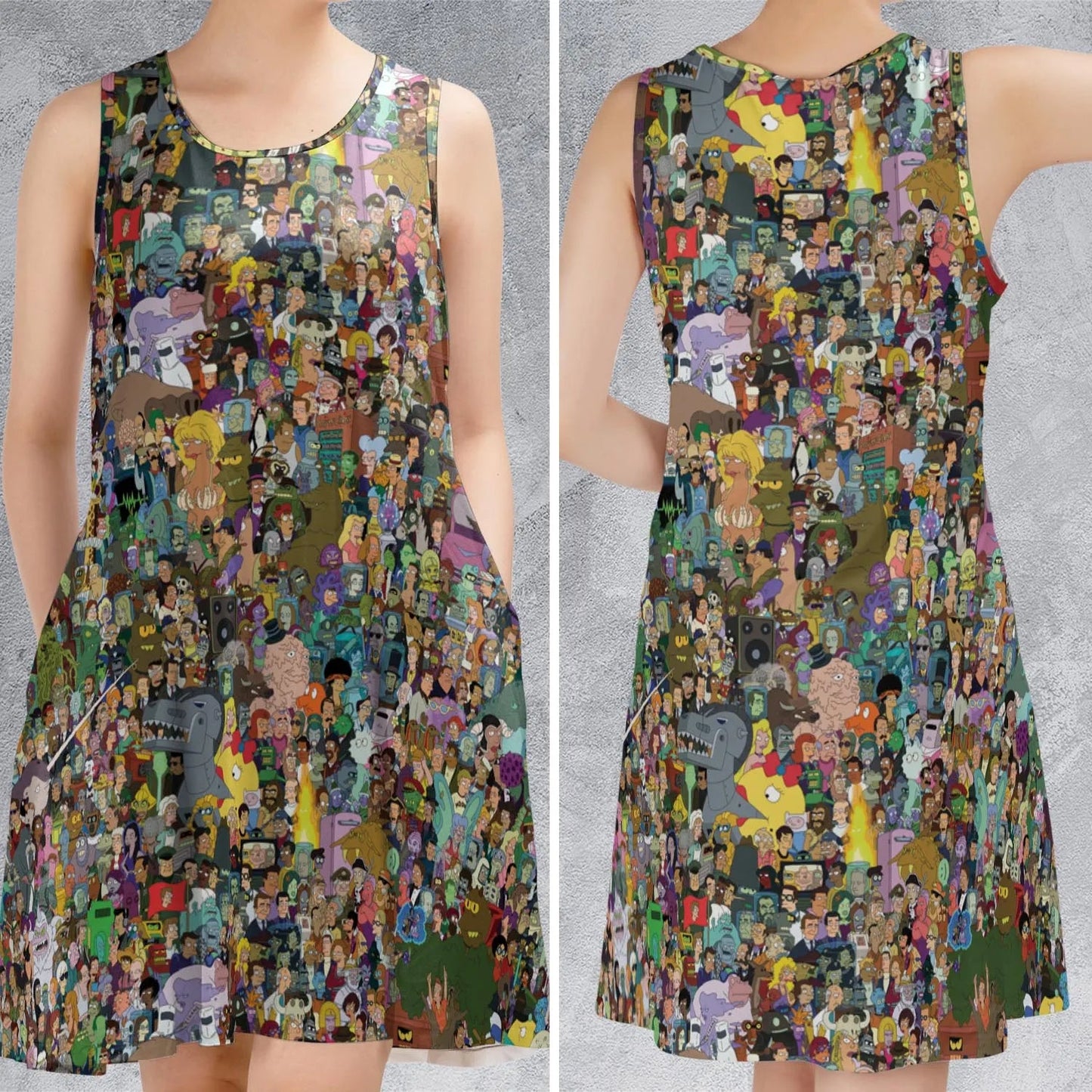 Casual Sleeveless Dress - QZPB13AN