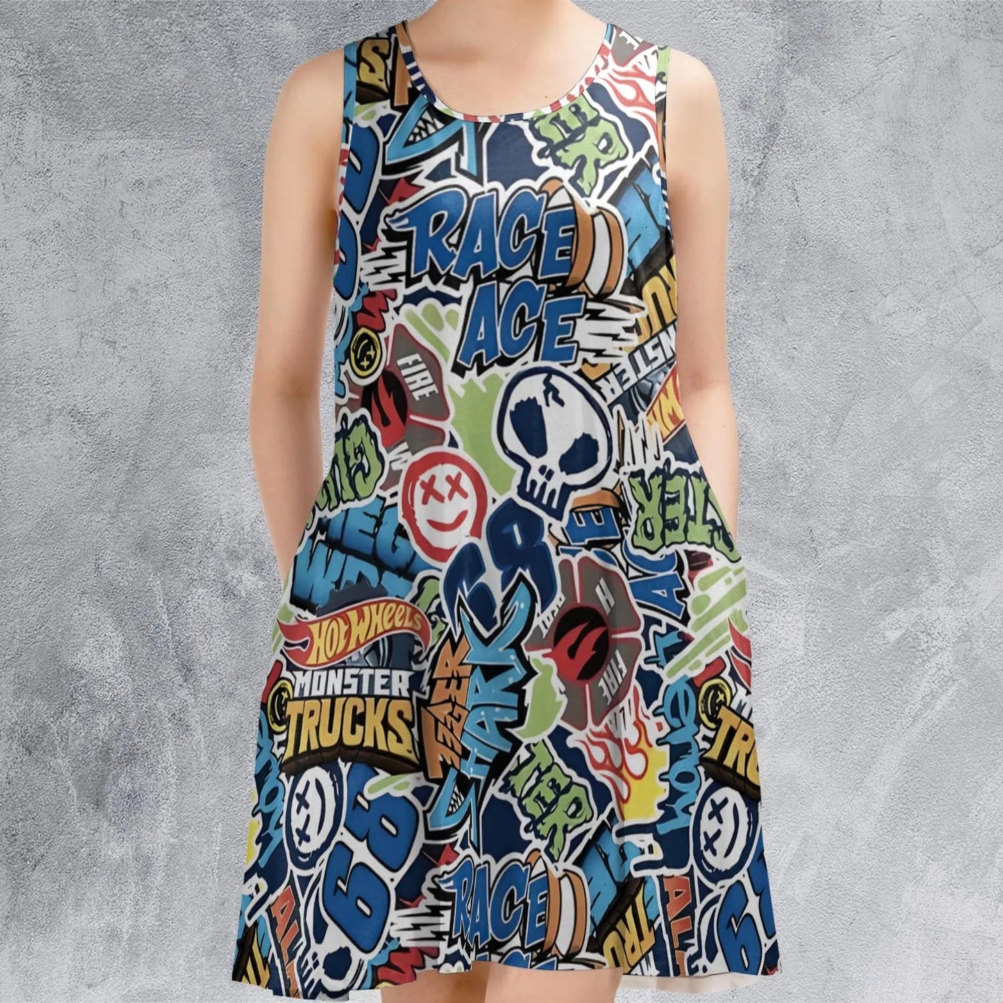Casual Sleeveless Dress - KBRD46SB