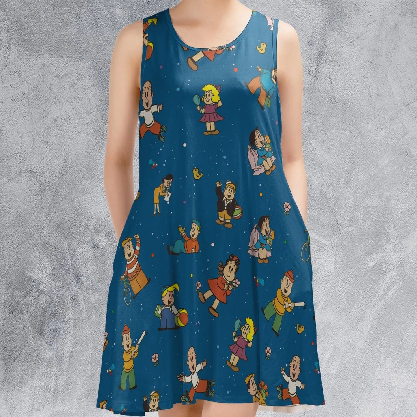 Casual Sleeveless Dress - ADVZVD36